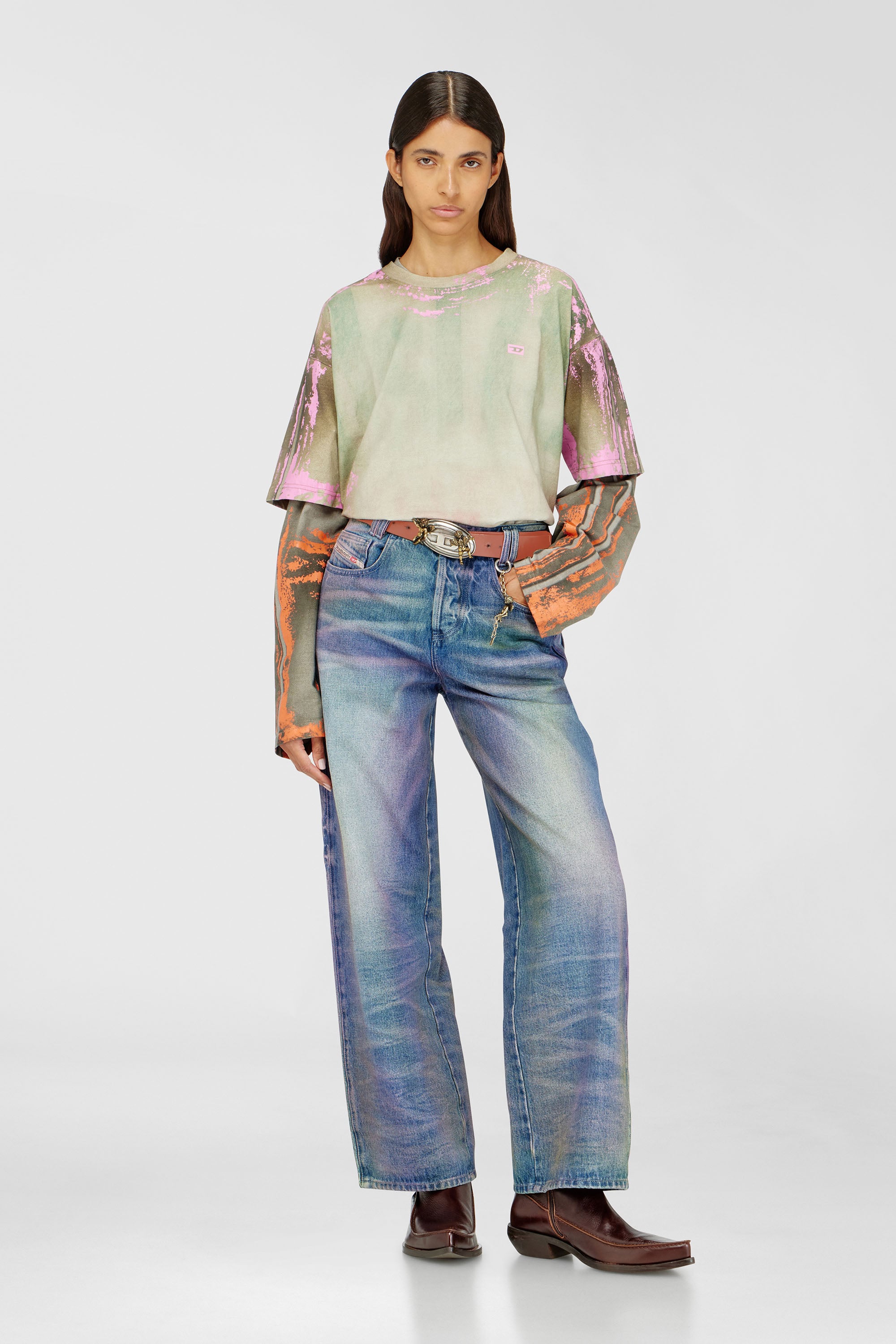 Diesel - Relaxed Jeans 1982 D-Hakou 007FW Unisex, Blu medio - Image 1