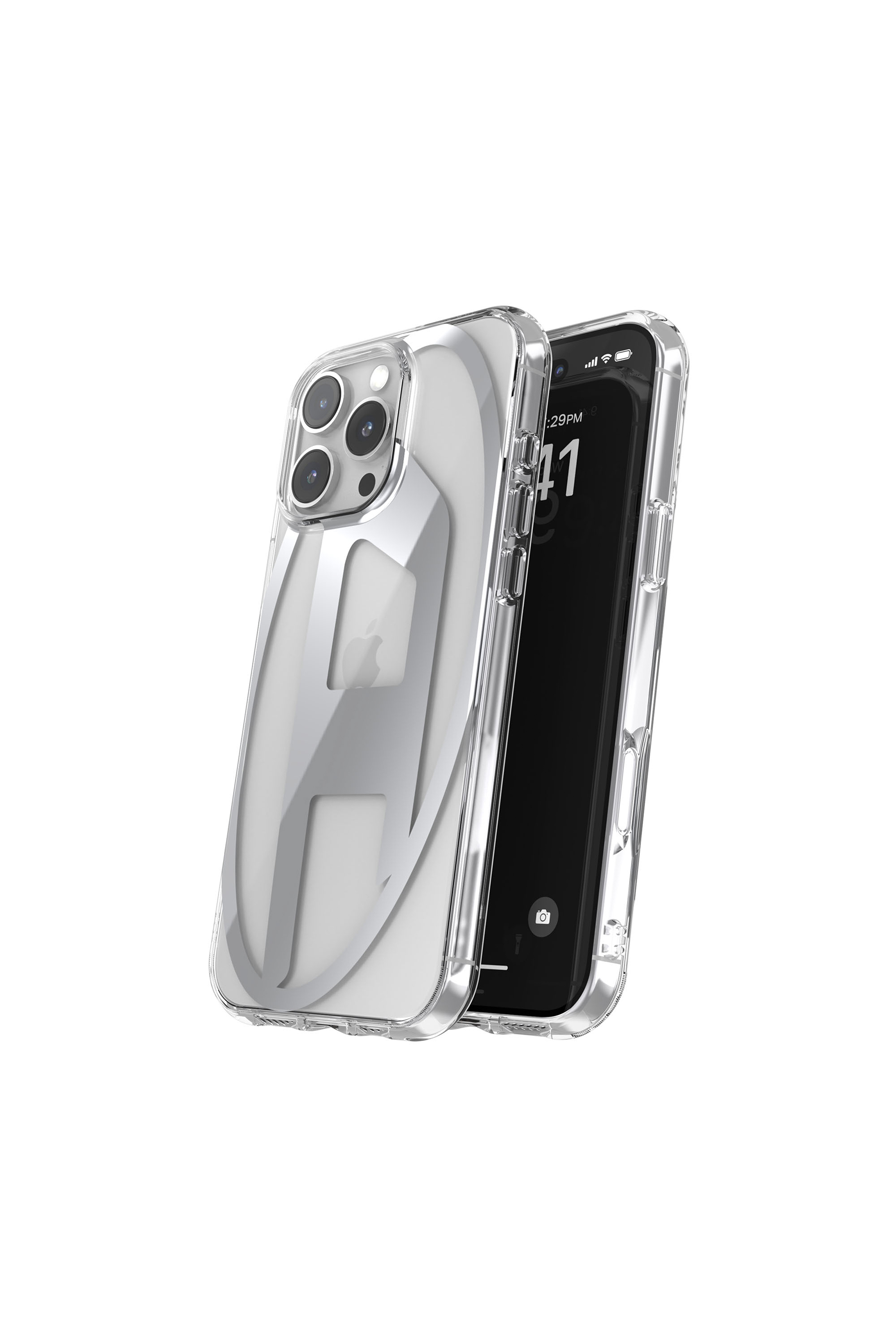 Diesel - 60142 AOP CASE, Cover Oval D per iP 16 Pro Max Unisex in Argento - 2