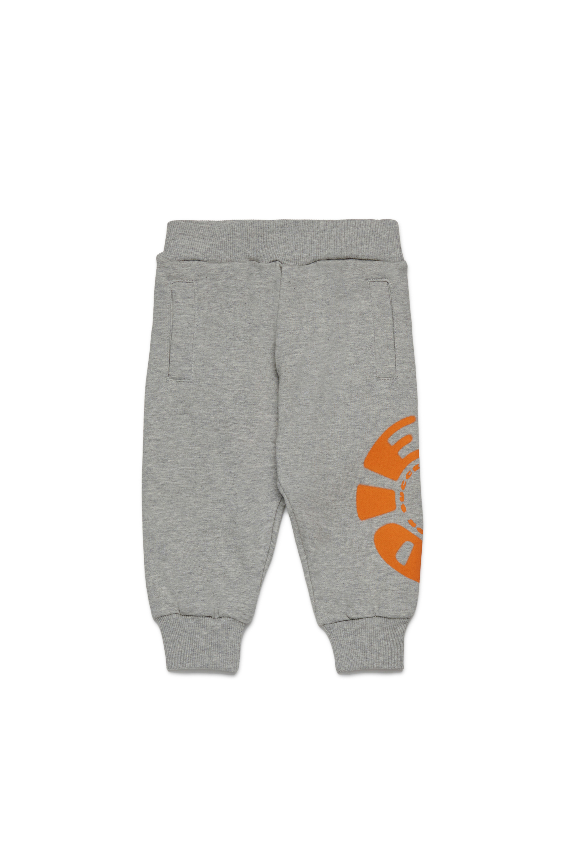 Diesel - PRAVONB, Pantaloni in cotone con logo stampato Uomo in Grigio - 1