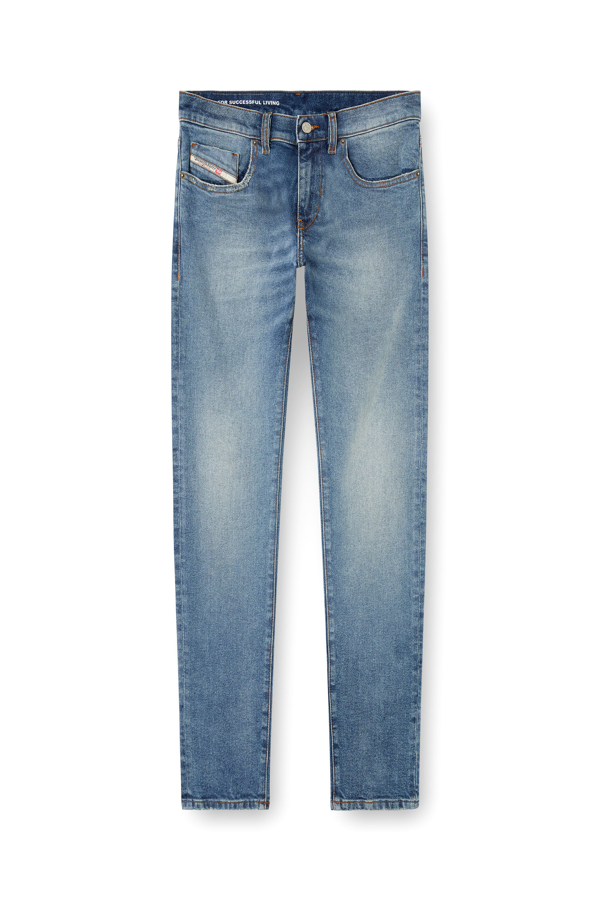 Diesel - Slim Jeans 2019 D-Strukt 0DBEF Uomo, Blu medio - Image 3