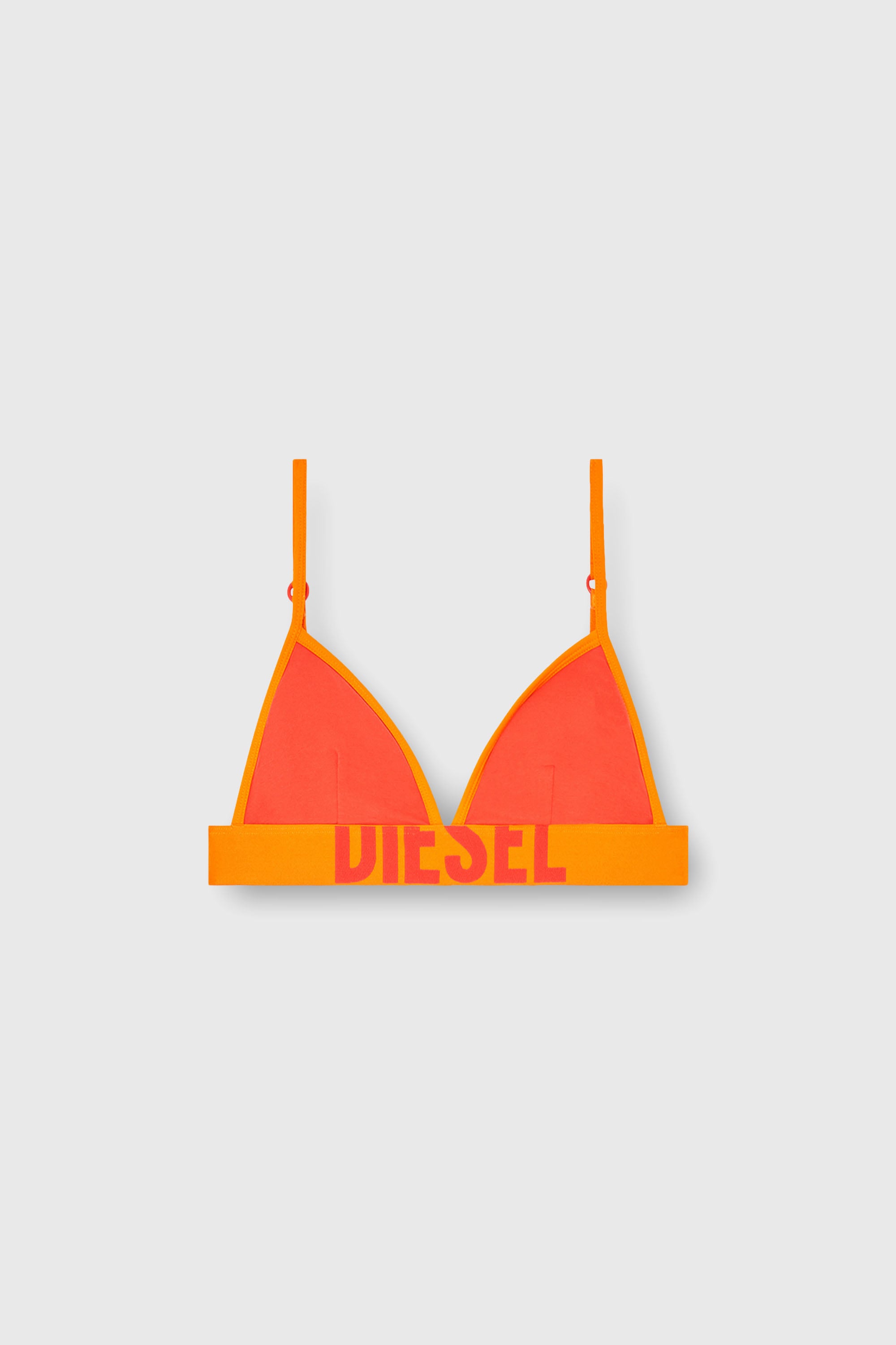 Diesel - CORA-D-POP, Reggiseno a triangolo in cotone bicolore Donna in Arancione - 2