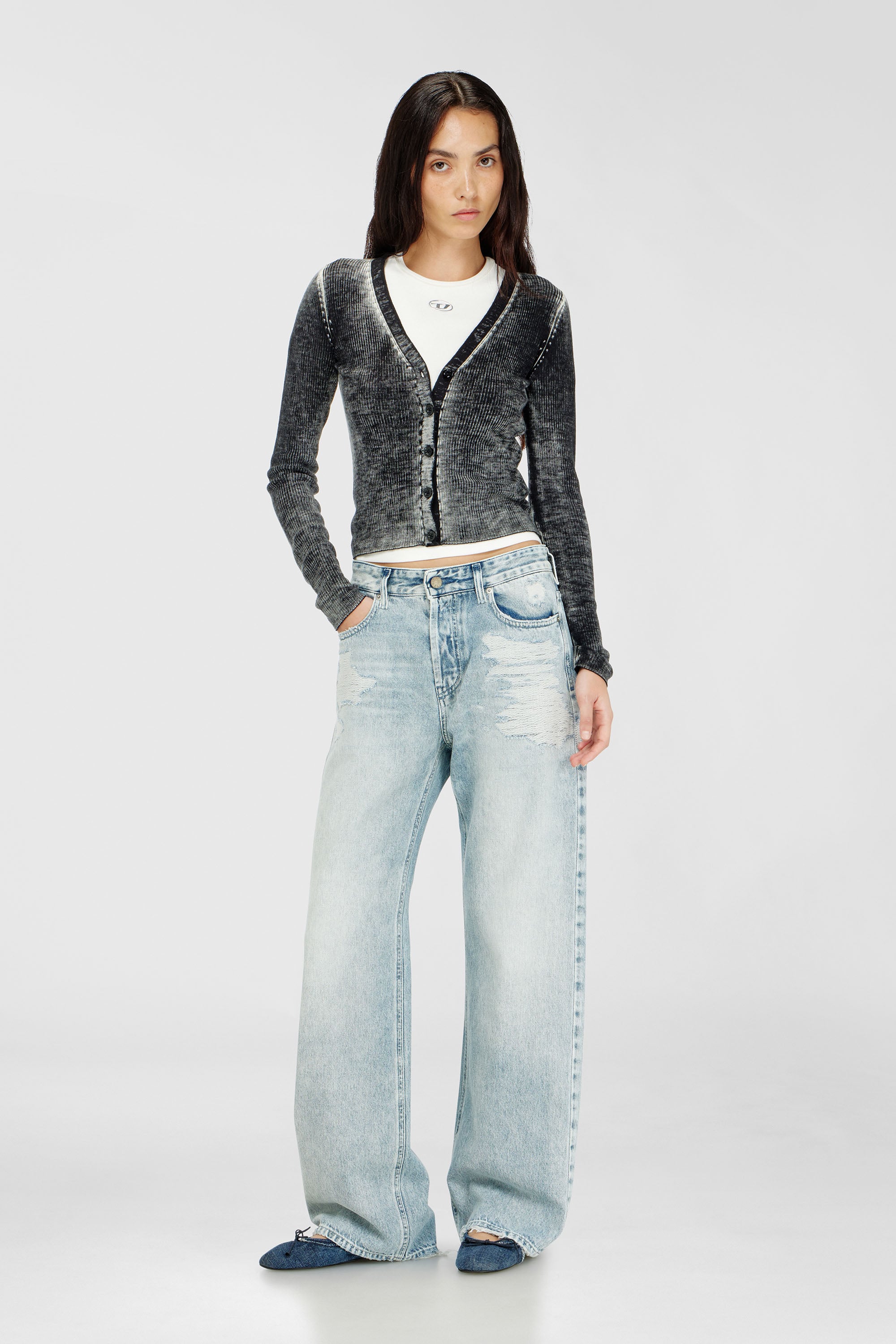 Diesel - Relaxed Jeans 1990 D-Waigee 09R51 Donna, Blu Chiaro - Image 1
