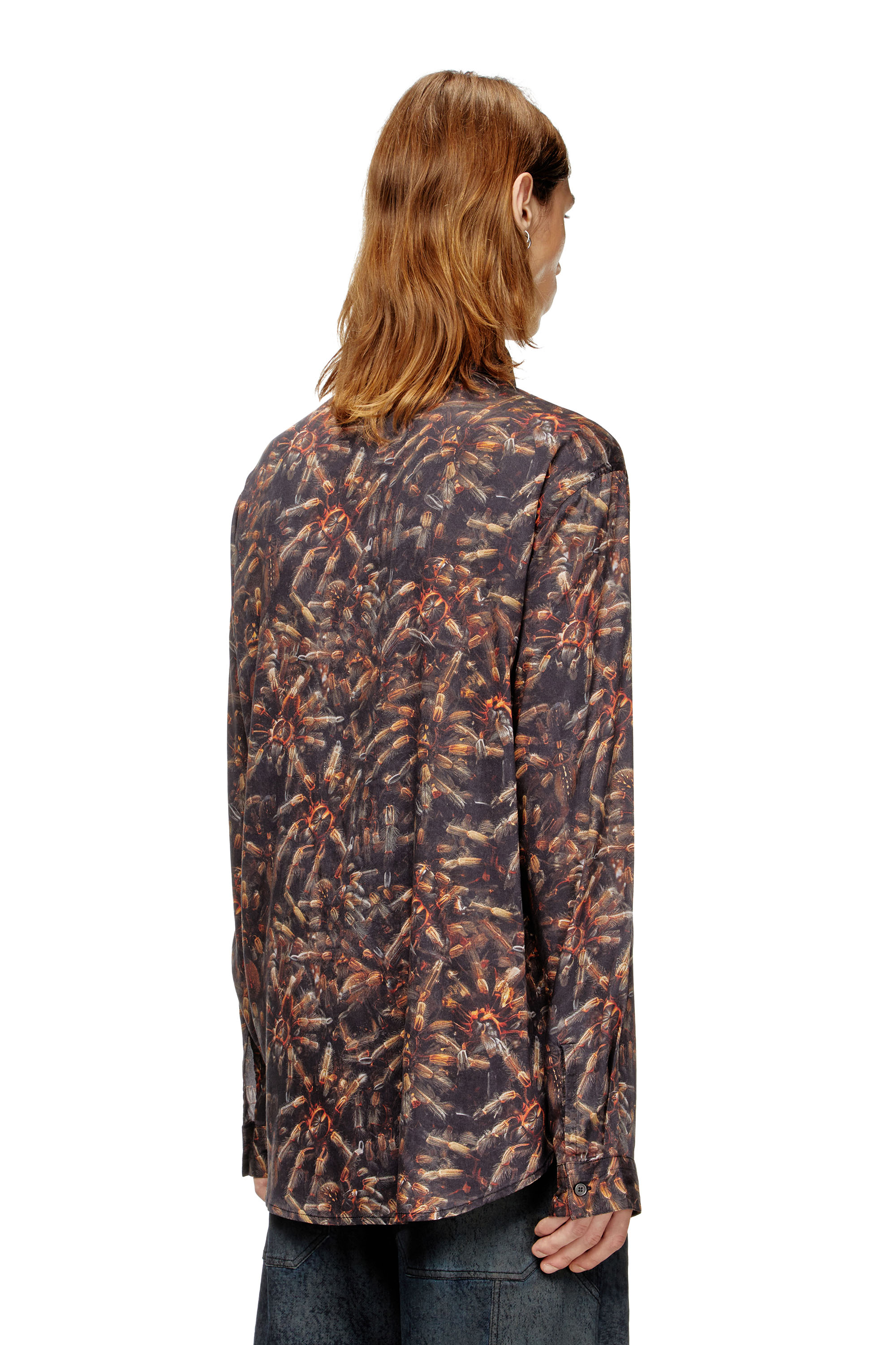 Diesel - S-SIMPLY-SPIDER-PJBK, Camicia in lyocell con stampa all-over Uomo in Multicolor - 4