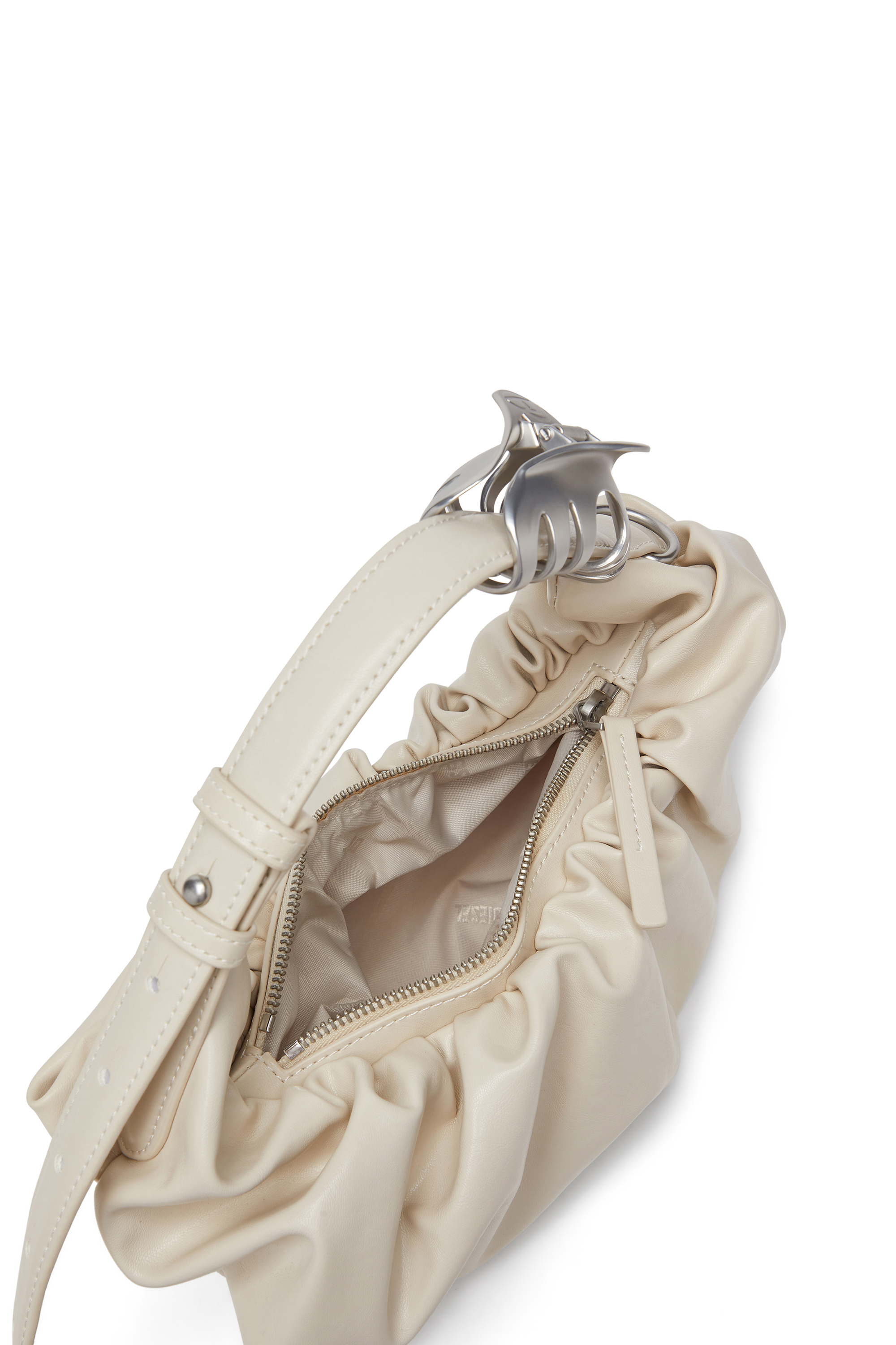 Diesel - GRAB-D HOBO S, Grab-D-Borsa hobo piccola arricciata Donna in Bianco - 3