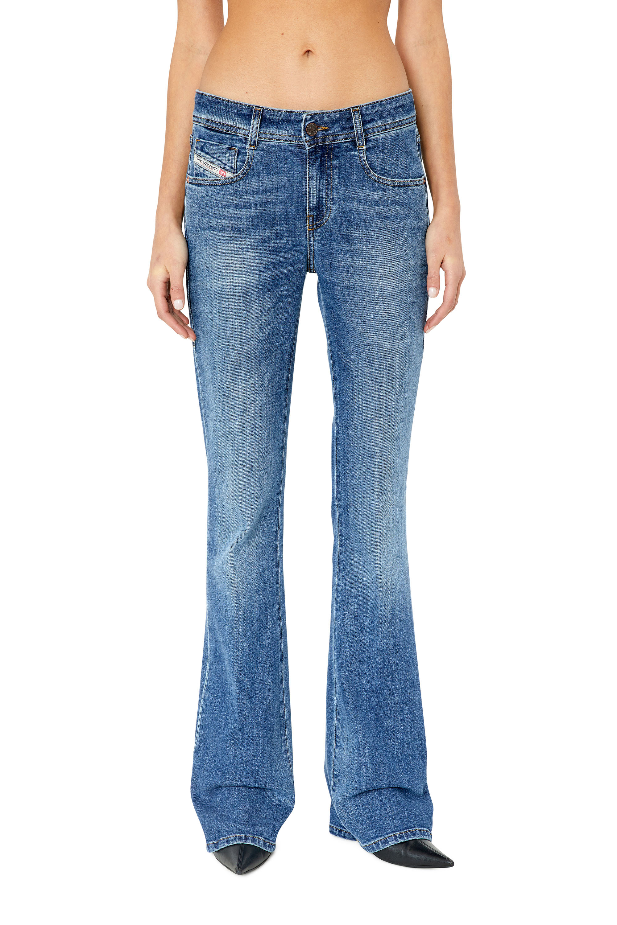 Diesel - 1969 D-Ebbey E86AM Bootcut and Flare Jeans, Blu medio - Image 1