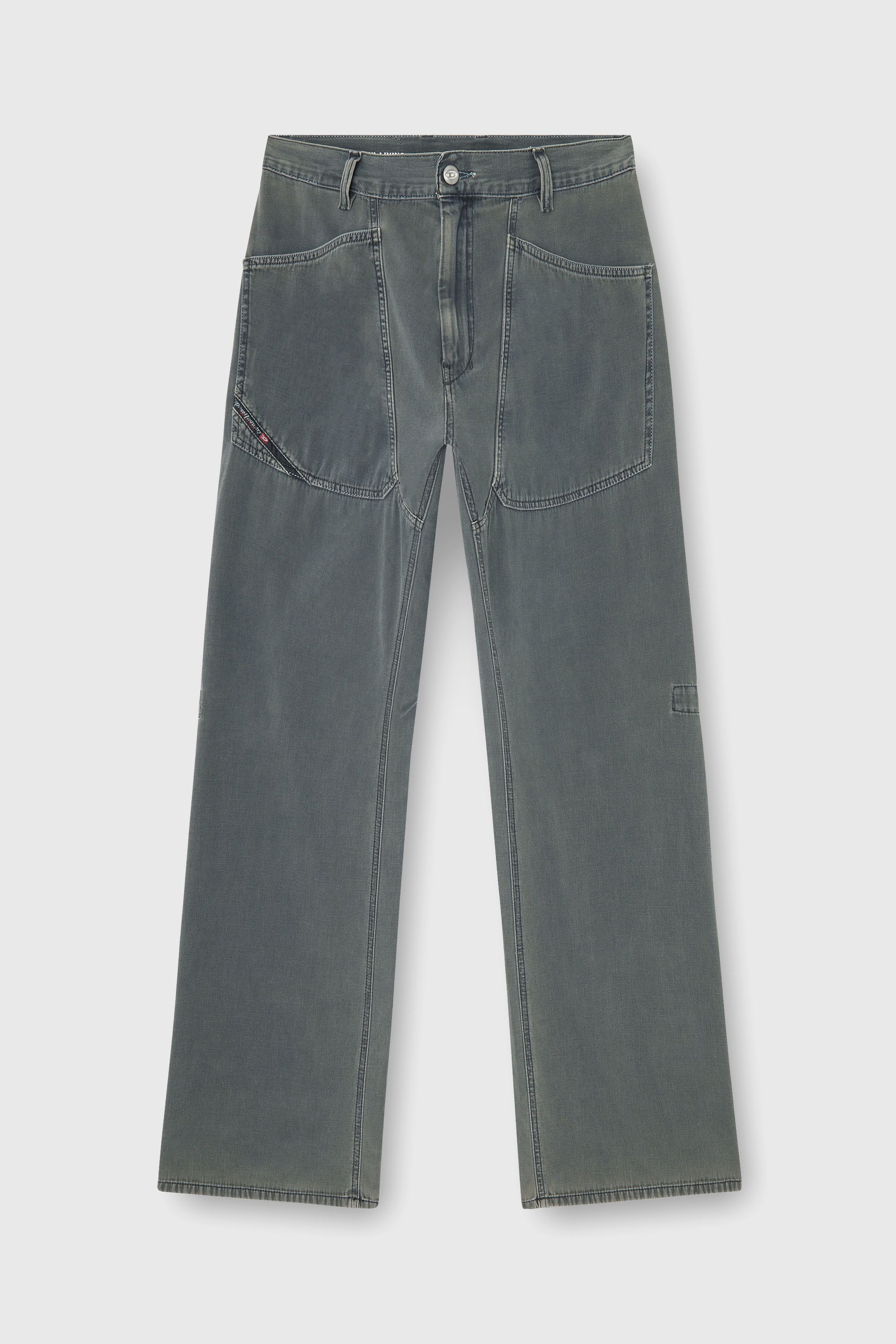 Diesel - Relaxed Jeans D-Zeta 068WR Uomo, Grigio - Image 2