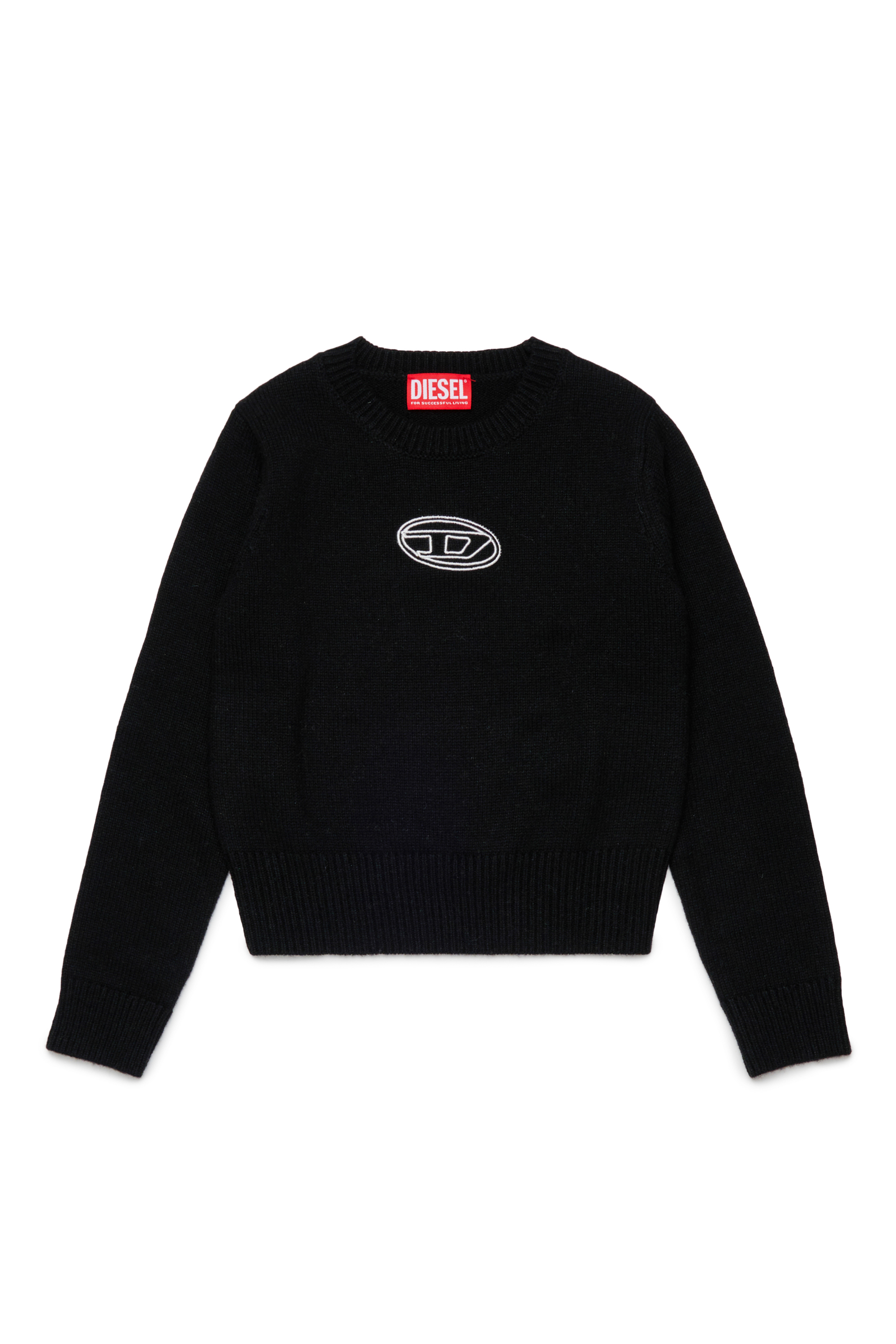 Diesel - KLESSY, Maglione misto lana con logo Donna in Nero - 1