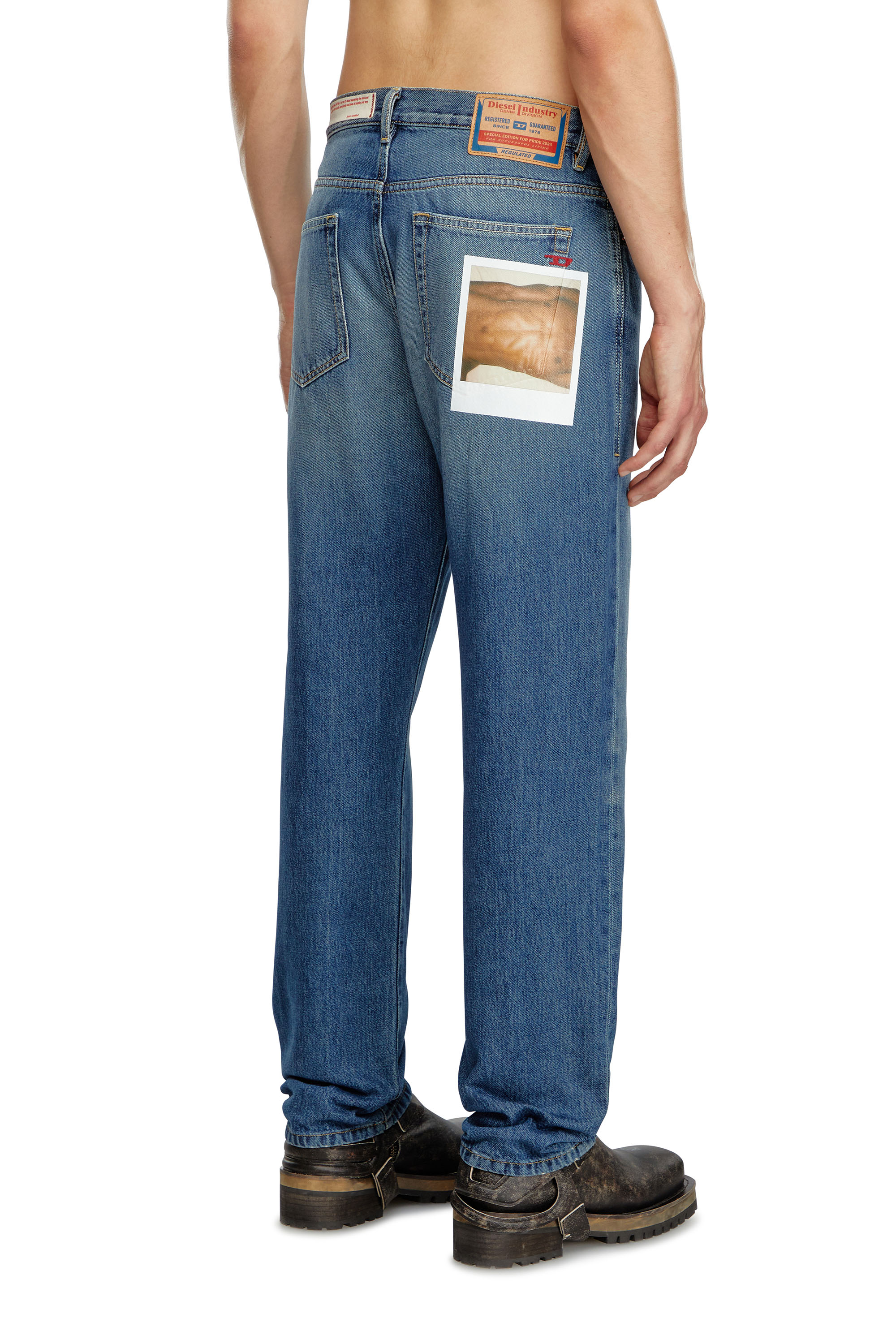 Diesel - Unisex Straight Jeans 2020 D-Viker 09L89, Blu medio - Image 3