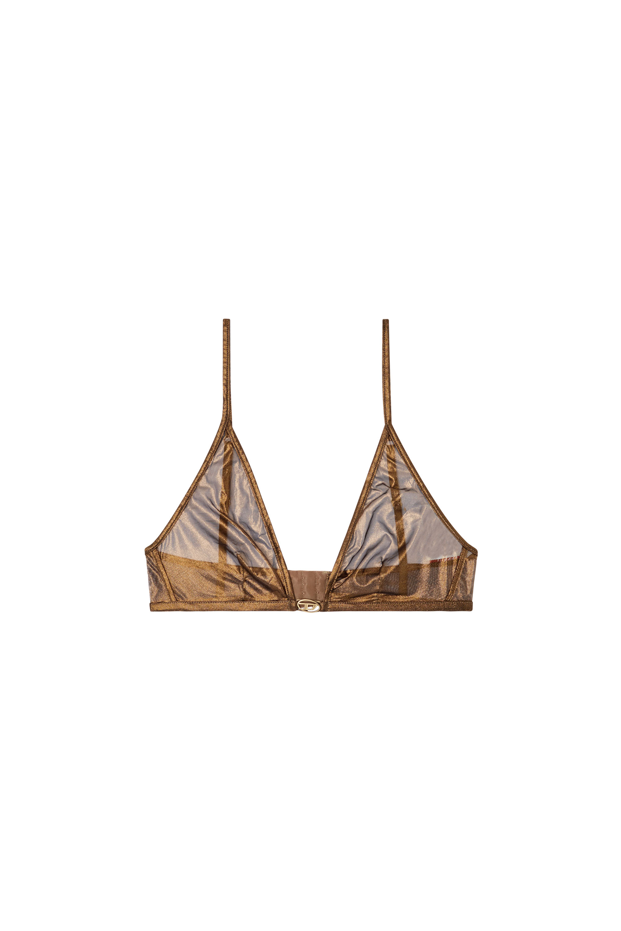 Diesel - LUNA-GFT, Reggiseno senza ferretto con Oval D al centro Donna in Oro - 4