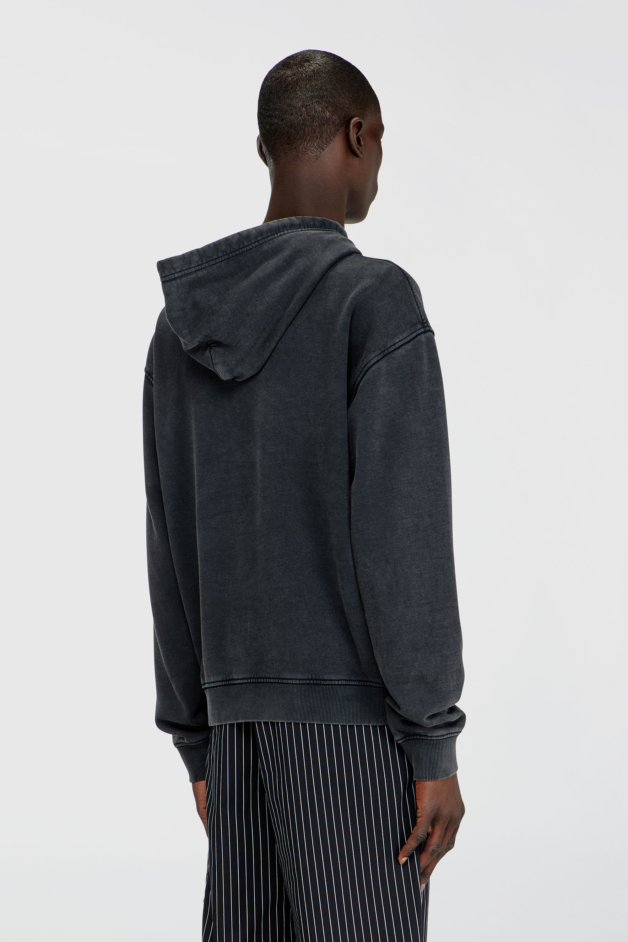Diesel - S-NORM-HOOD-AA3, Felpa con stampa e applicazioni di strass Uomo in Grigio - 4