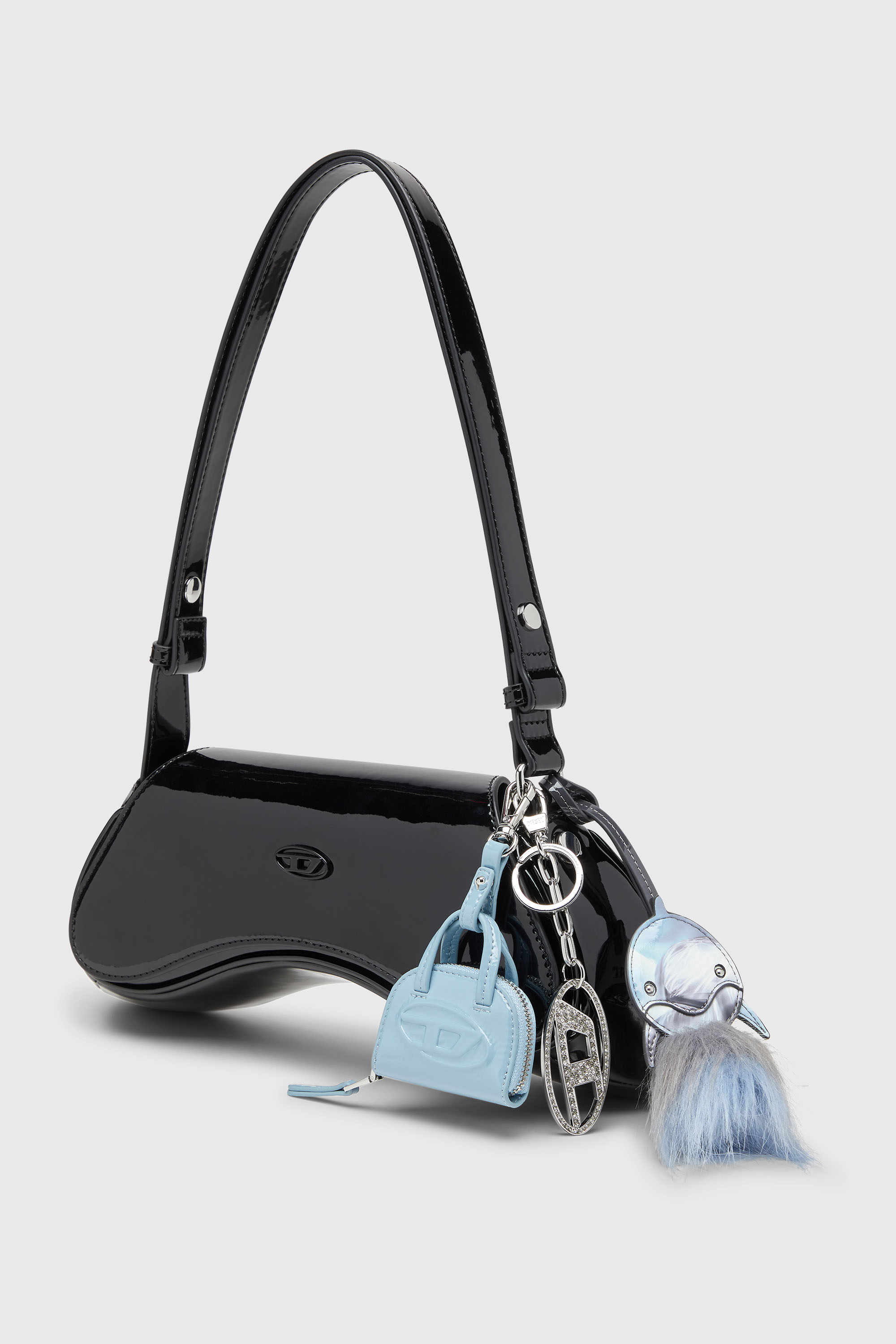 Diesel - PLAY CROSSBODY, Play-Borsa crossbody lucida Donna in Nero - 7