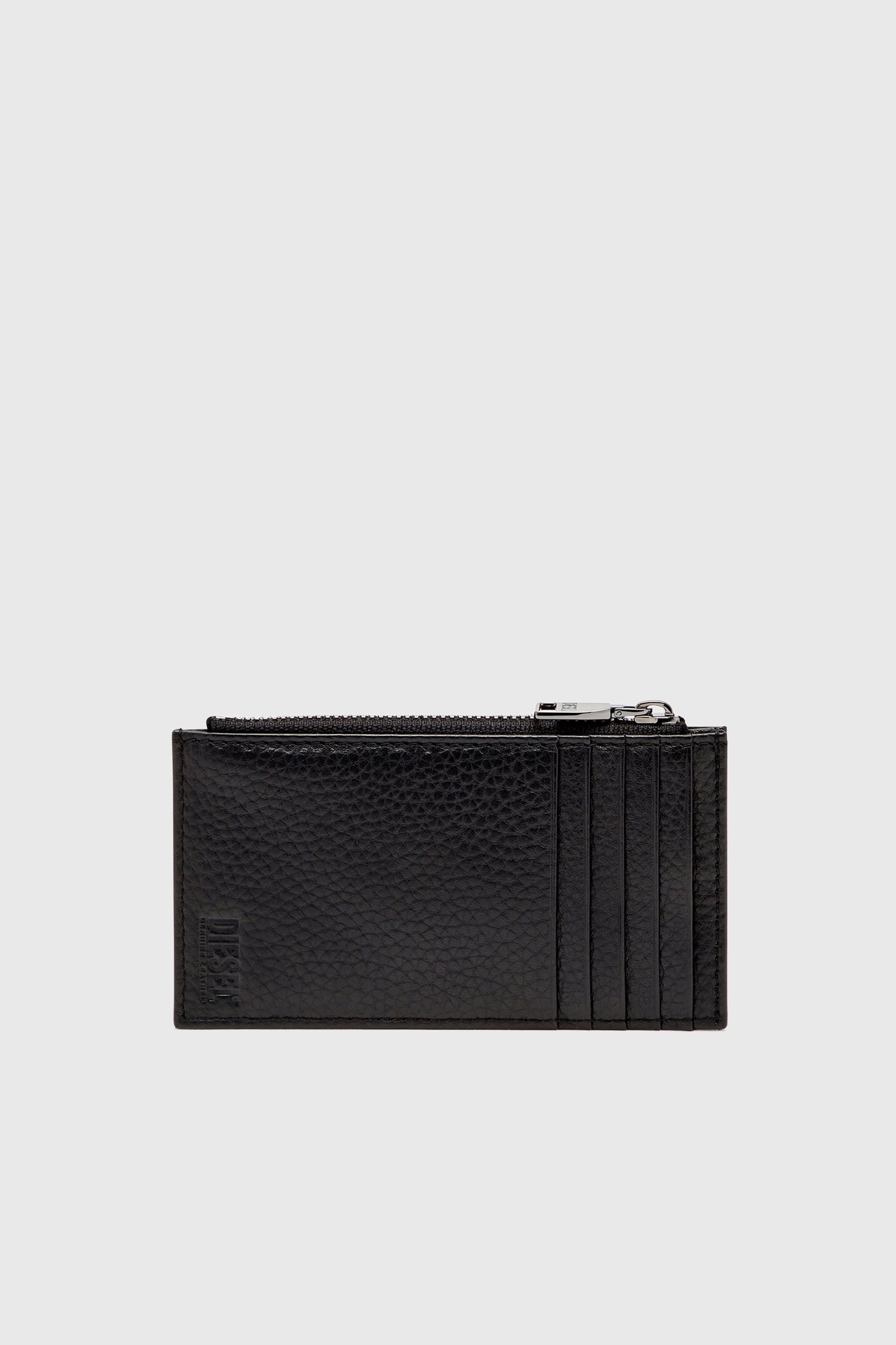 Diesel - HISSU EVO CARD HOLDER III, Portacarte piatto in pelle granata Uomo in Nero - 2
