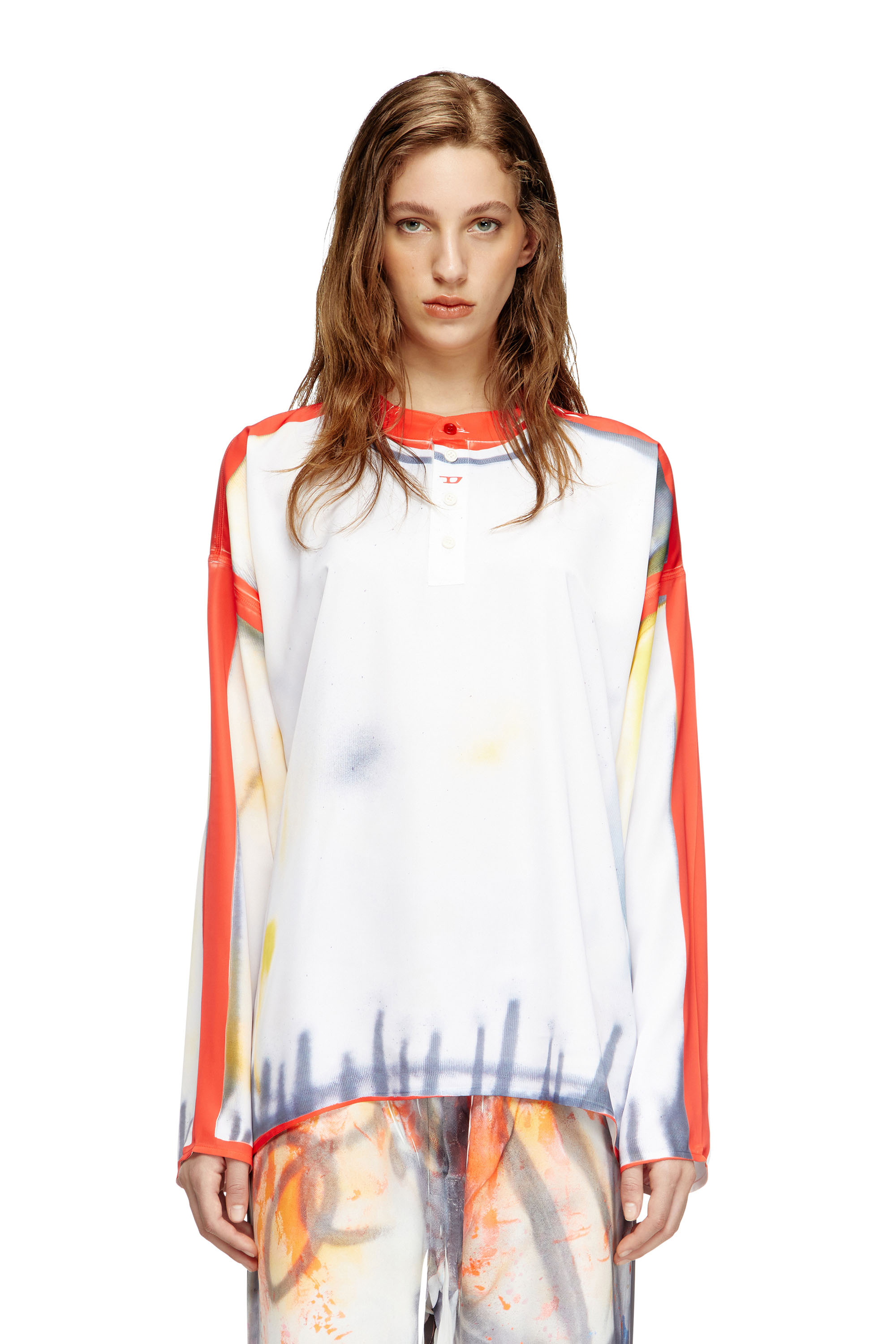 Diesel - T-OLAVI-A-SER-GRAFFITI-USA, Top con stampa graffiti Unisex in Multicolor - 5