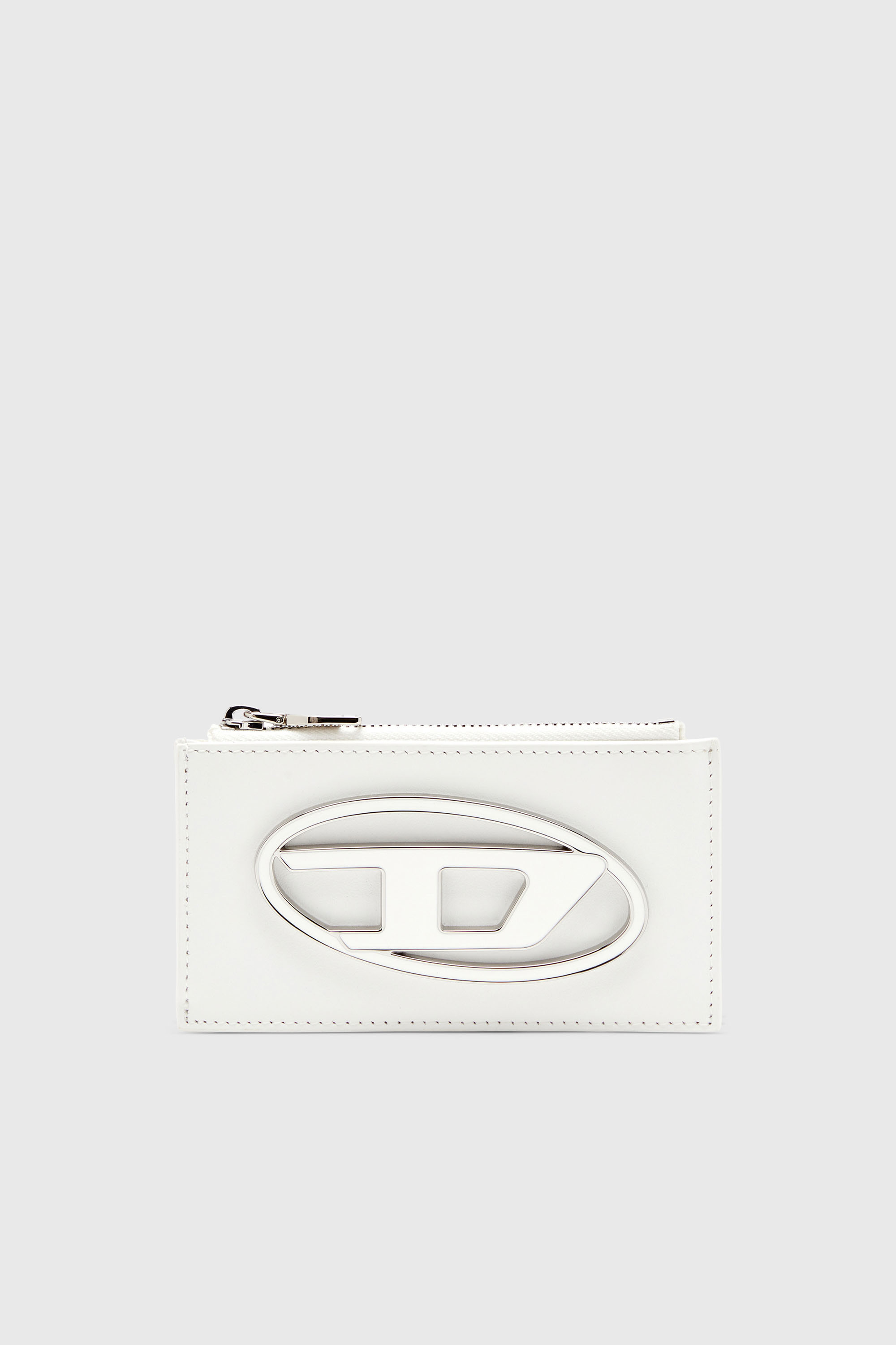Diesel - 1DR CARD HOLDER III, Portacarte piatto in nappa Donna in Bianco - 1