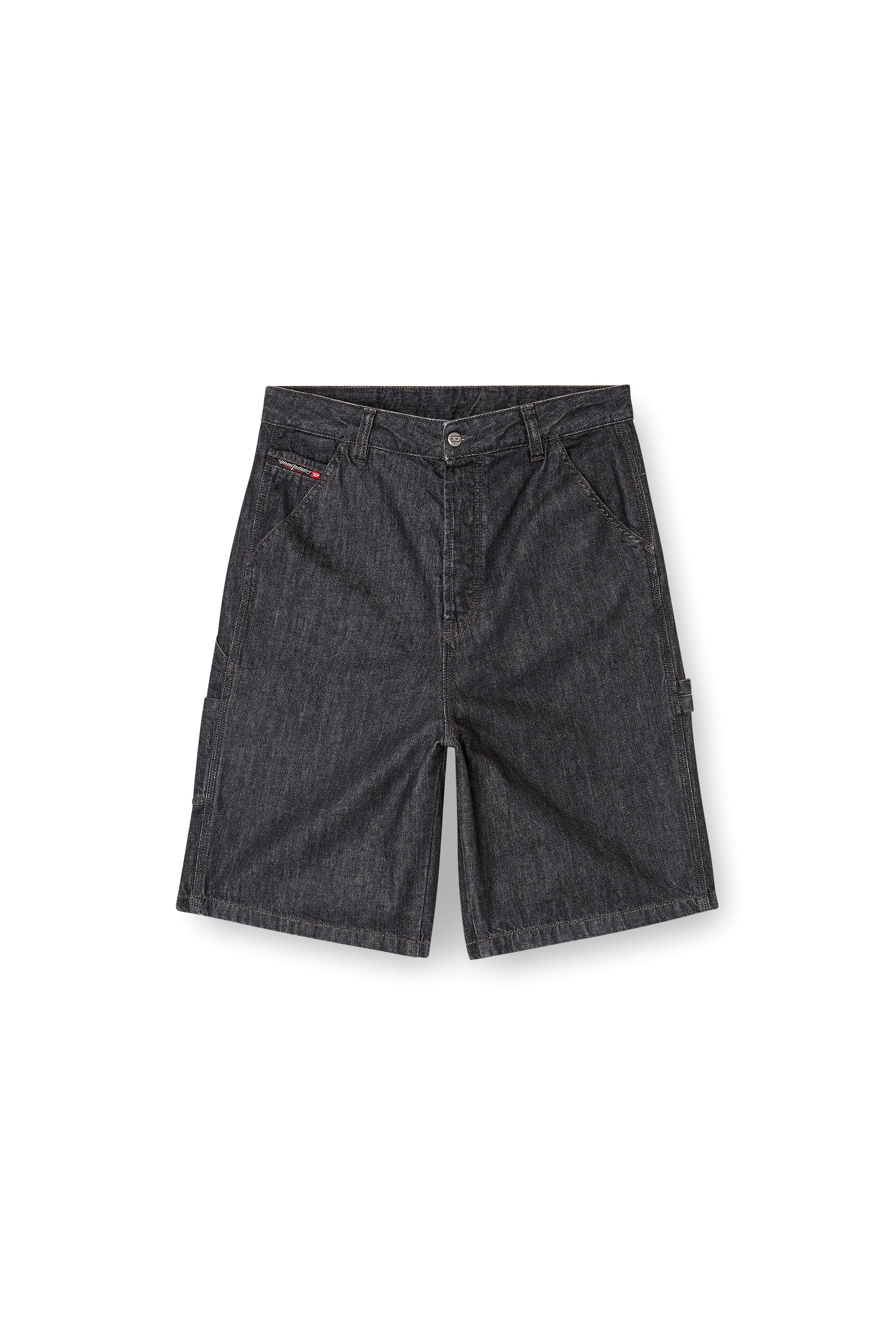 Diesel - D-LIVERY-W-SHORT, Pantaloncini in denim rinse-wash Uomo in Nero - 3
