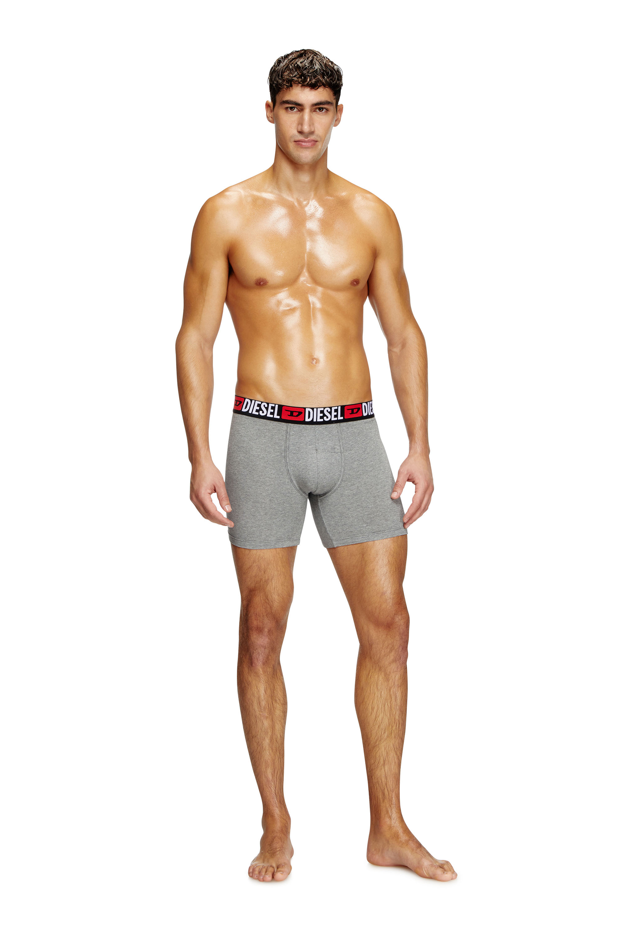 Diesel - MAX-D-CORE-3PACK, Set di tre boxer lunghi in cotone stretch Uomo in Multicolor - 3