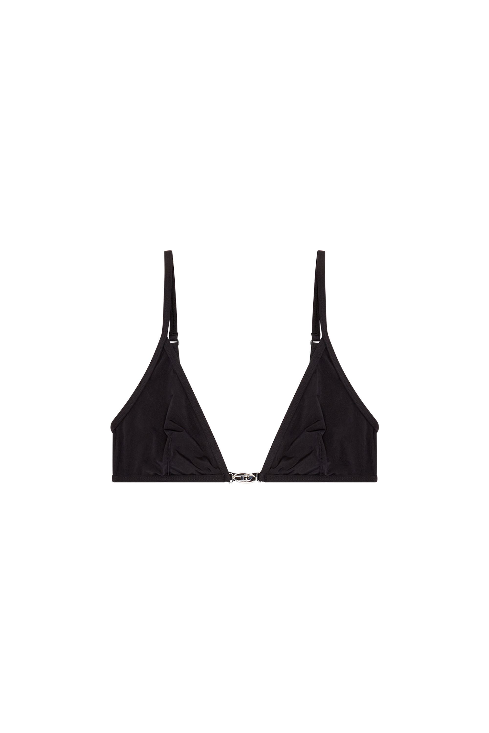 Diesel - UFSB-OVAL-D-TRIANGLE-BRA, Reggiseno a triangolo con placca Oval D Donna in Nero - 2