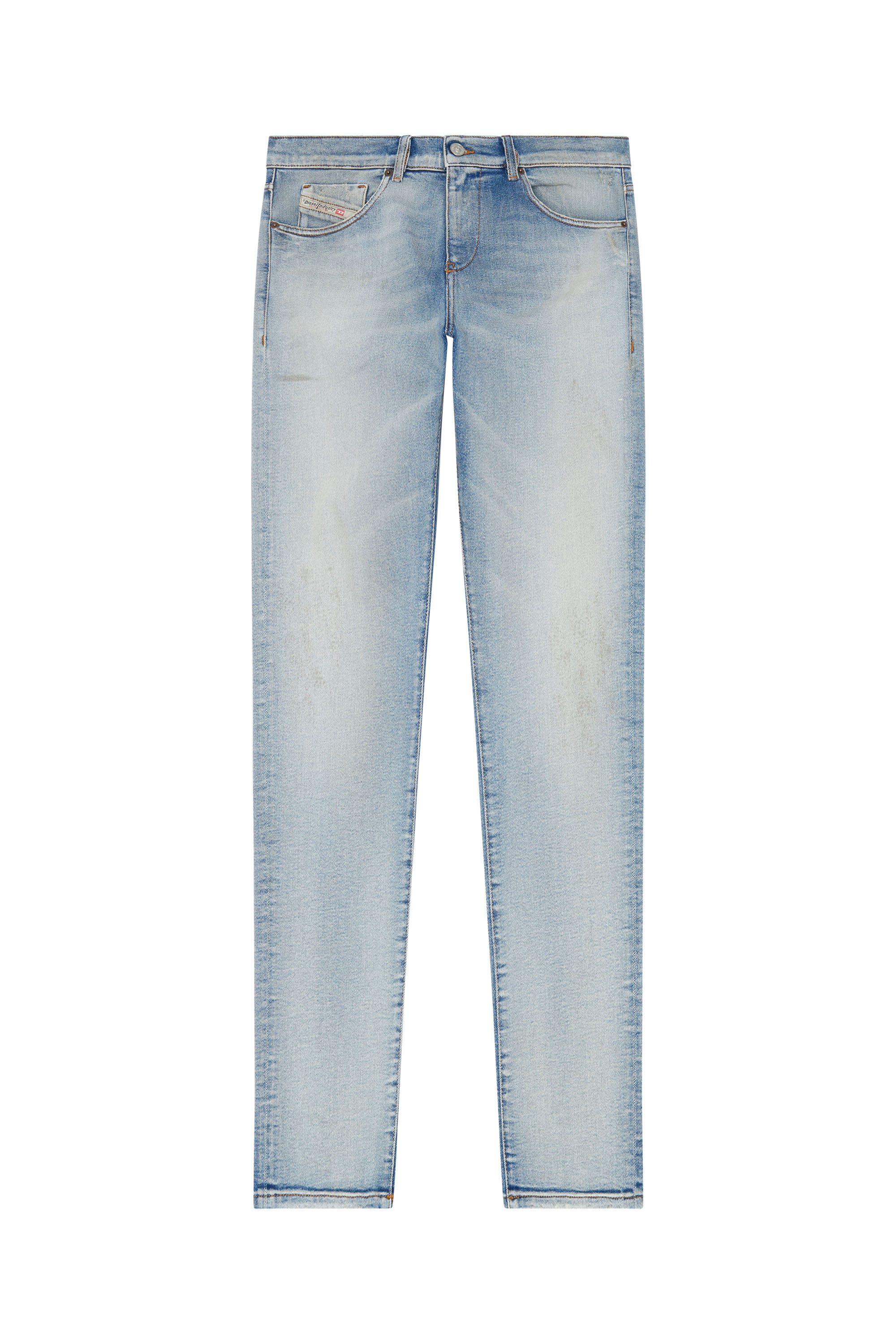 Diesel - 2019 D-Strukt 09E84 Slim Jeans, Blu Chiaro - Image 5