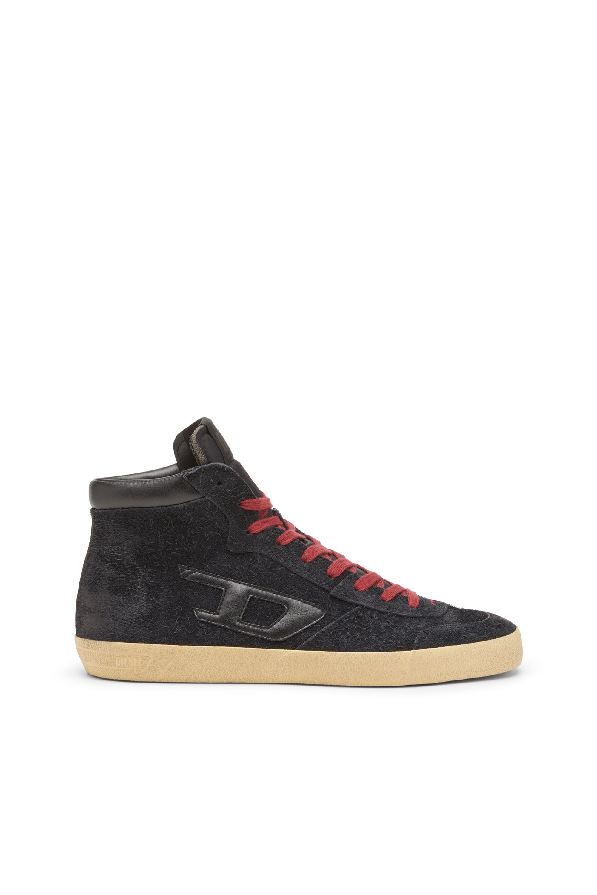 Diesel - S-LEROJI MID, S-Leroji-Sneaker high-top in suede effetto pelo Uomo in Nero - 1