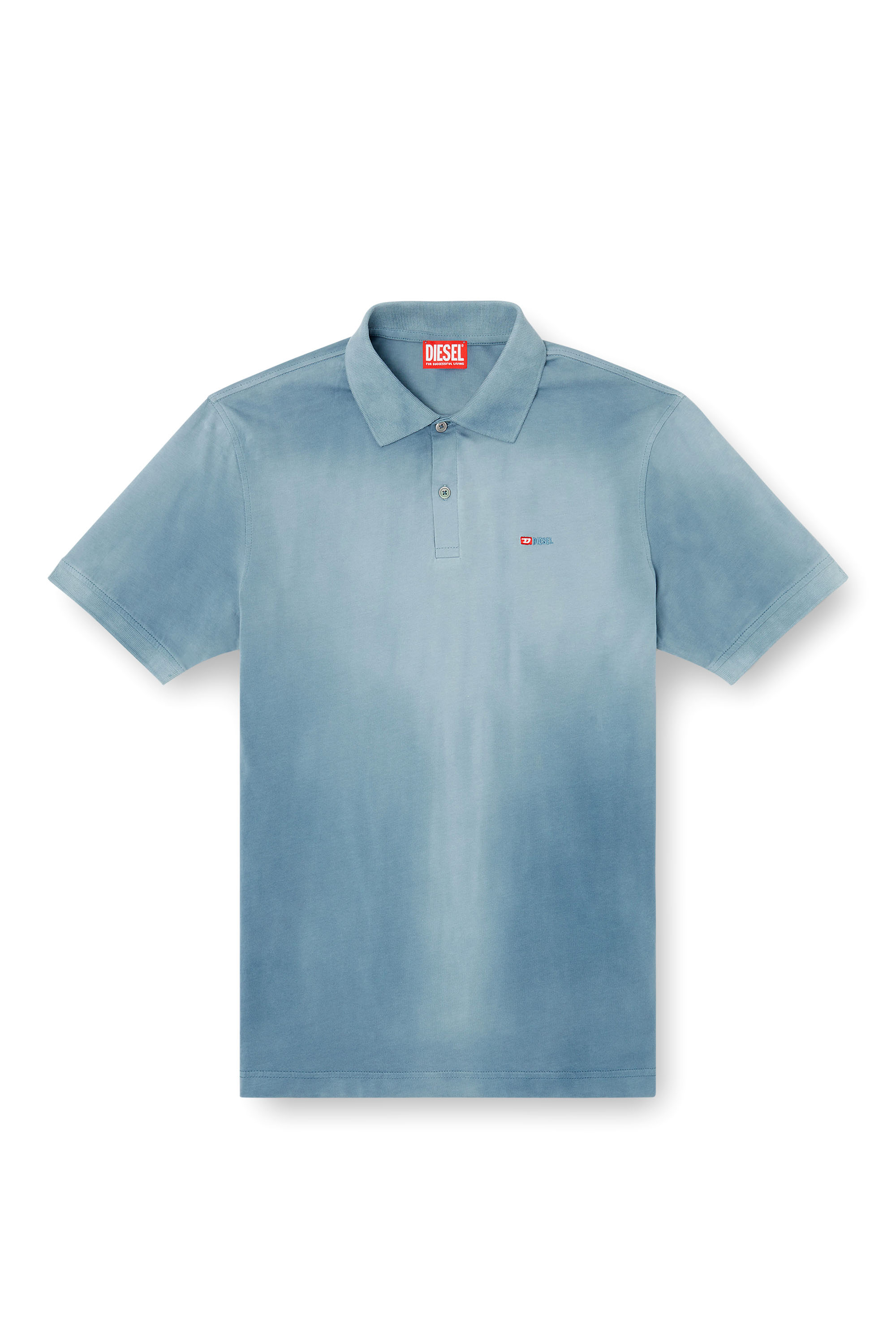 Diesel - T-REJUST-R3, Polo in jersey fluido con ricamo logo Uomo in Blu - 3