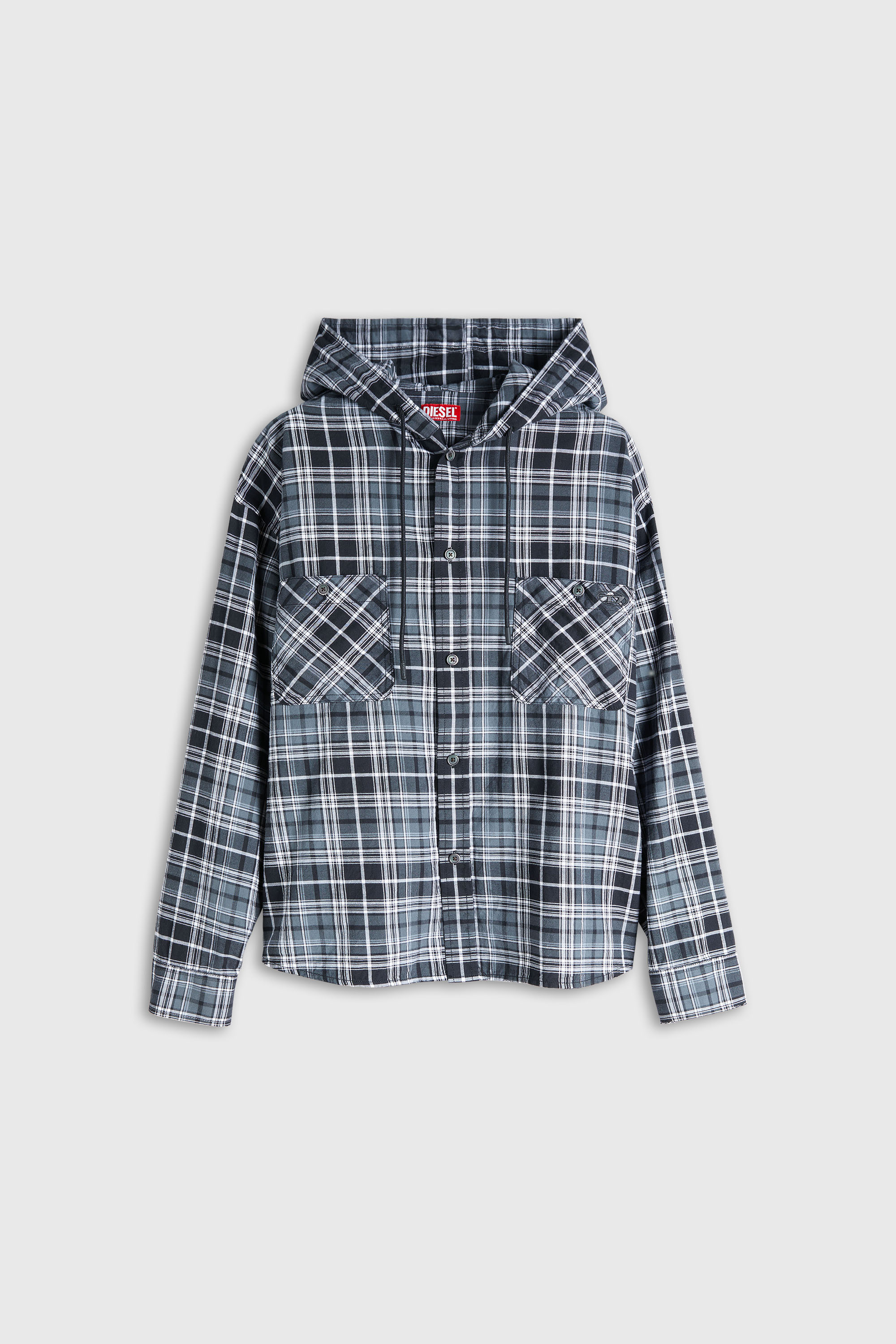 S-DRUM-HOODY-DGBT, Nero/Bianco