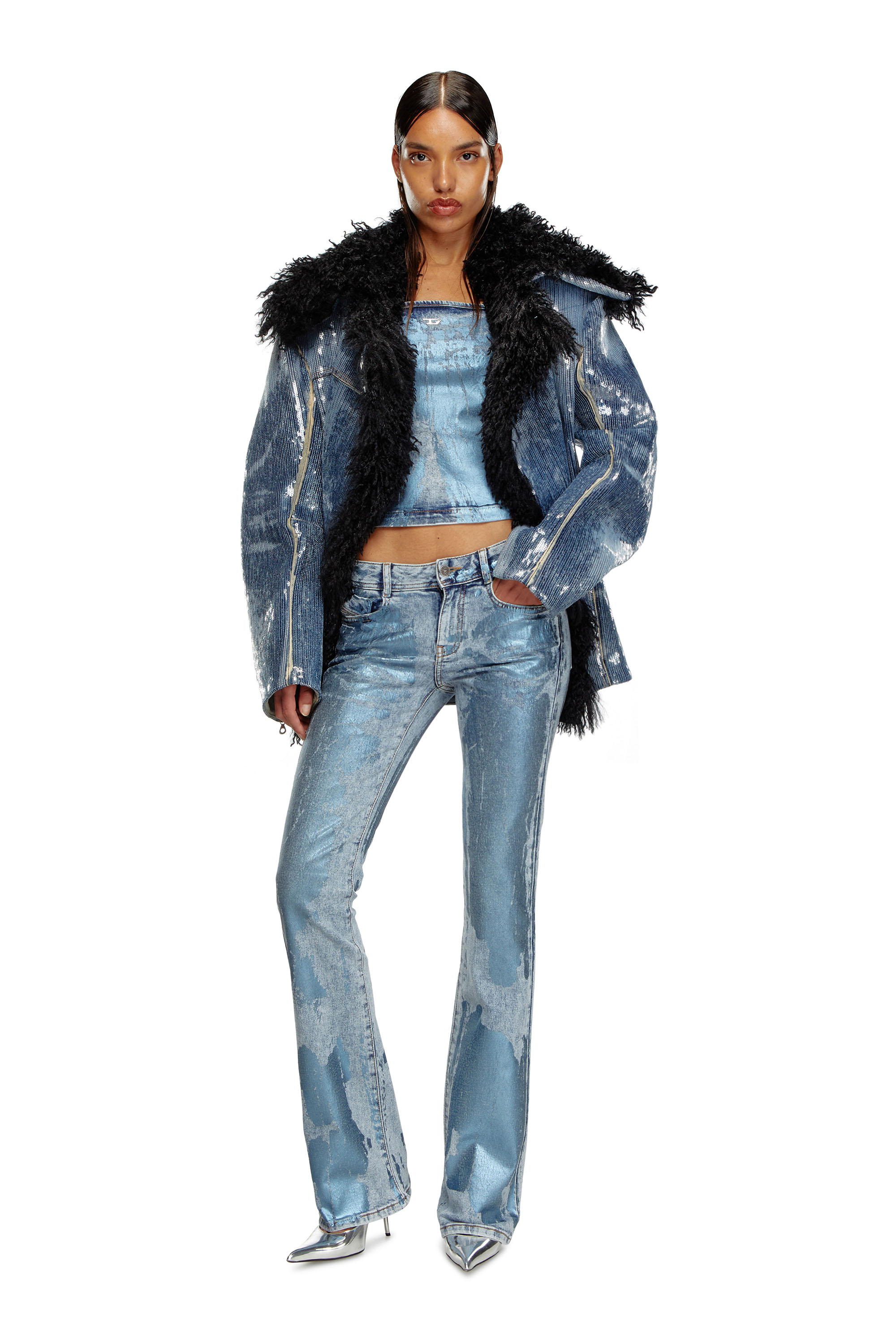 Diesel - Donna Bootcut and Flare Jeans 1969 D-Ebbey 0AJEU, Blu Chiaro - Image 2