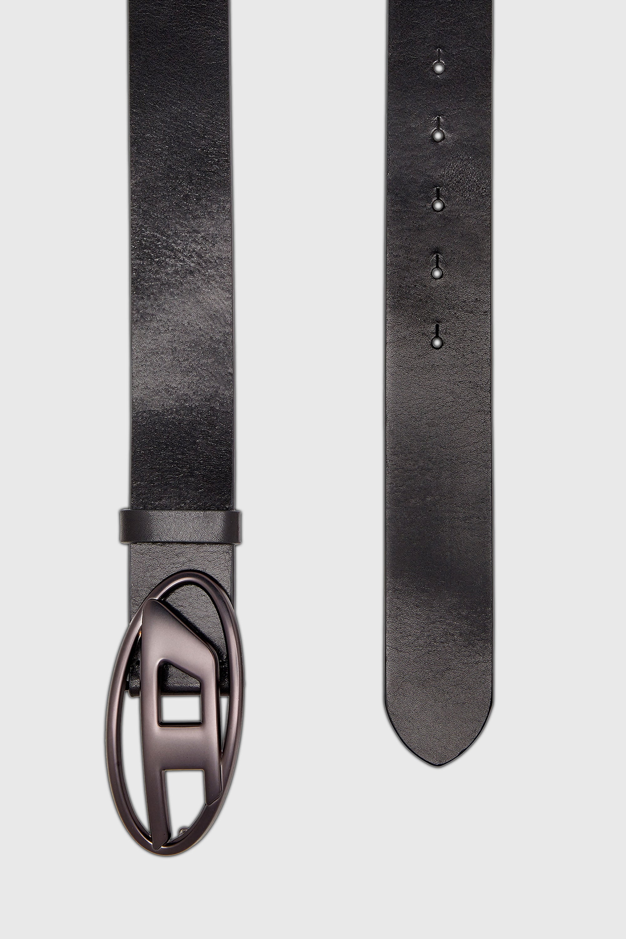Diesel - B-1DR, Cintura 3.9 cm in pelle con fibbia Oval D metalizzata Unisex in Nero - 2