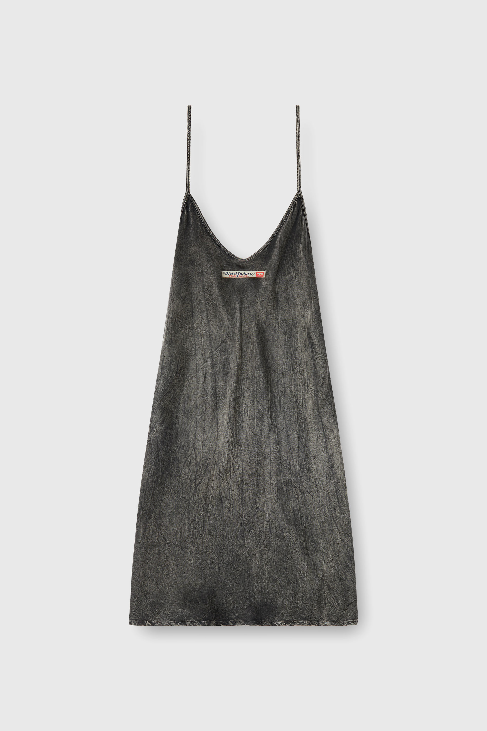 Diesel - CASSIDY-DNM, Abito sottoveste in viscosa con spalline a spaghetto Donna in Nero - 2