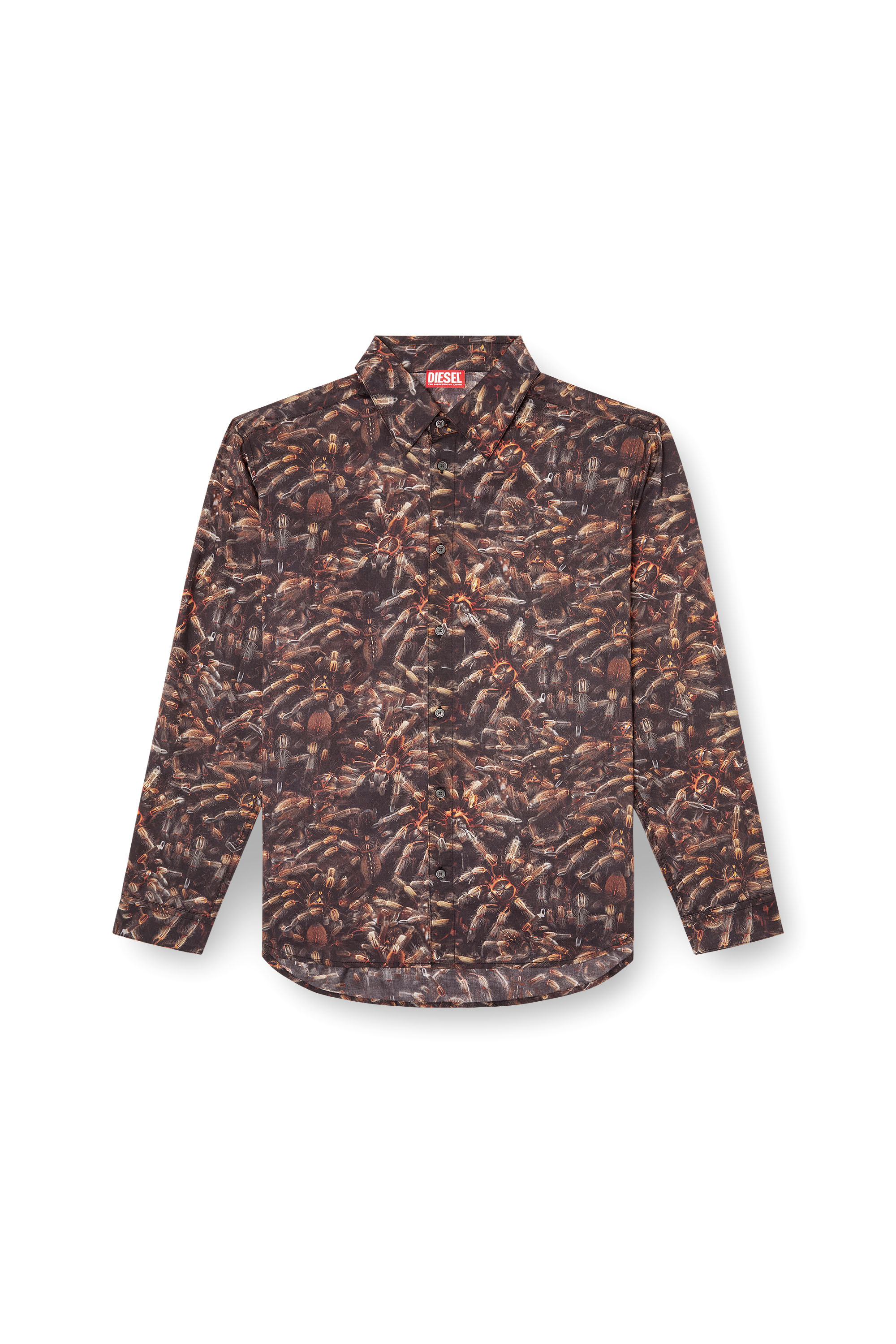 Diesel - S-SIMPLY-SPIDER-PJBK, Camicia in lyocell con stampa all-over Uomo in Multicolor - 2