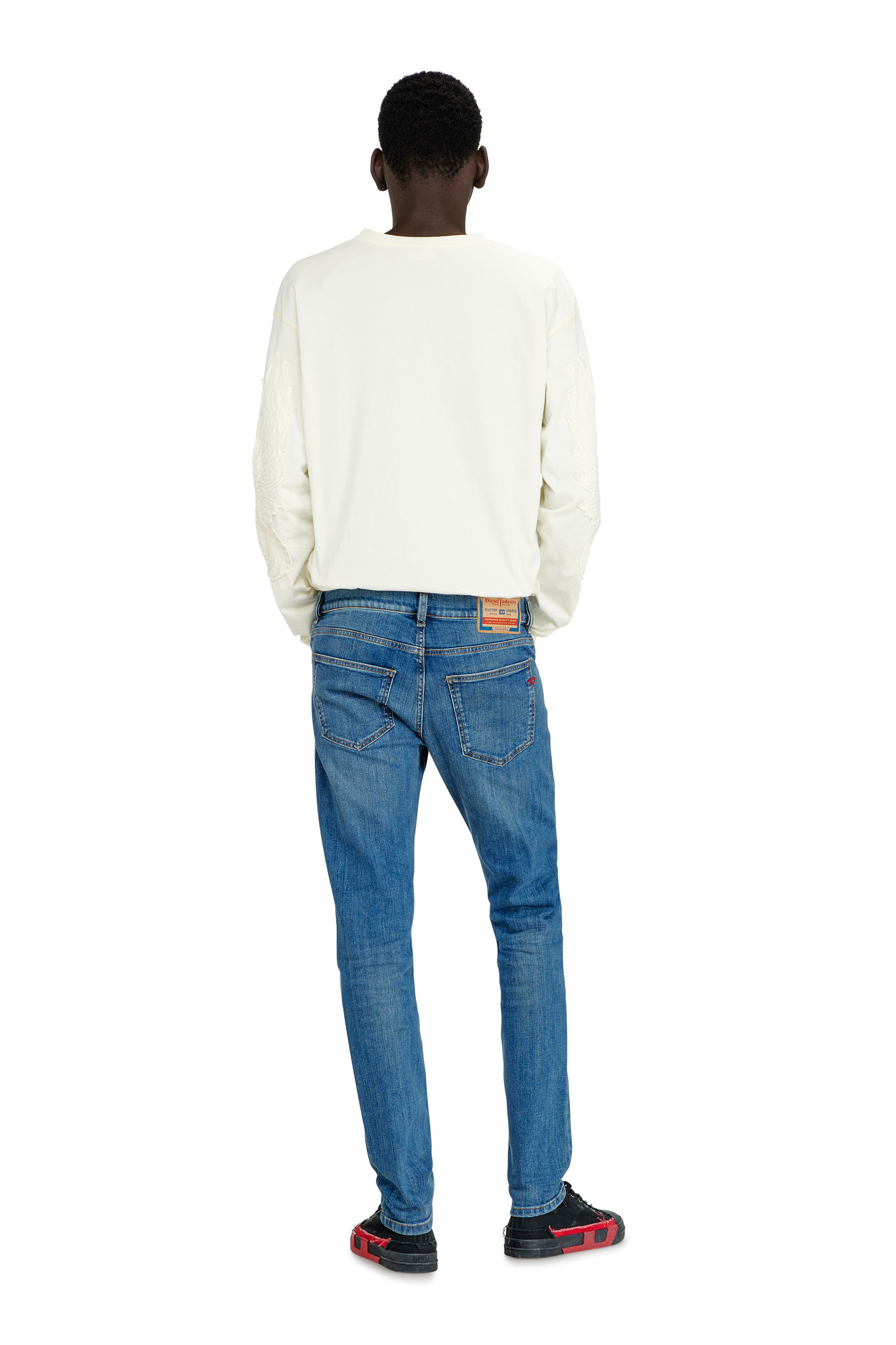 Diesel - Slim Jeans 2019 D-Strukt 0KIAL Uomo, Blu Chiaro - Image 3