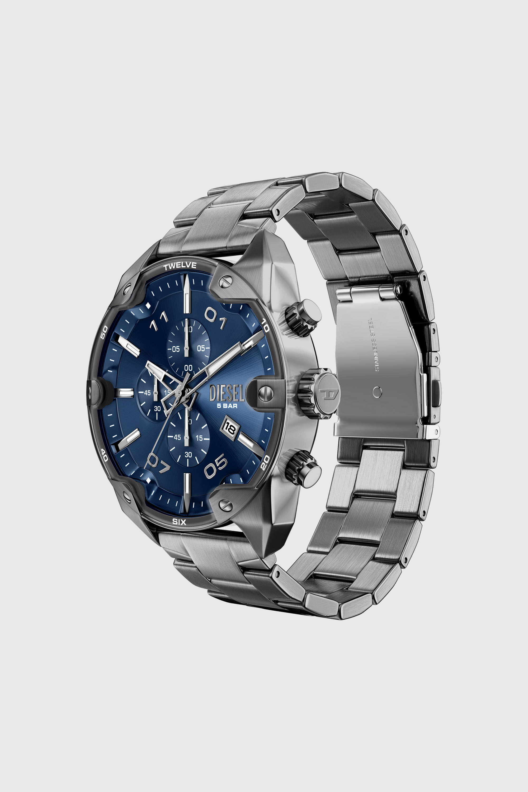 Diesel - DZ4724 WATCH, Orologio Spiked in acciaio inox Uomo in Grigio - 7