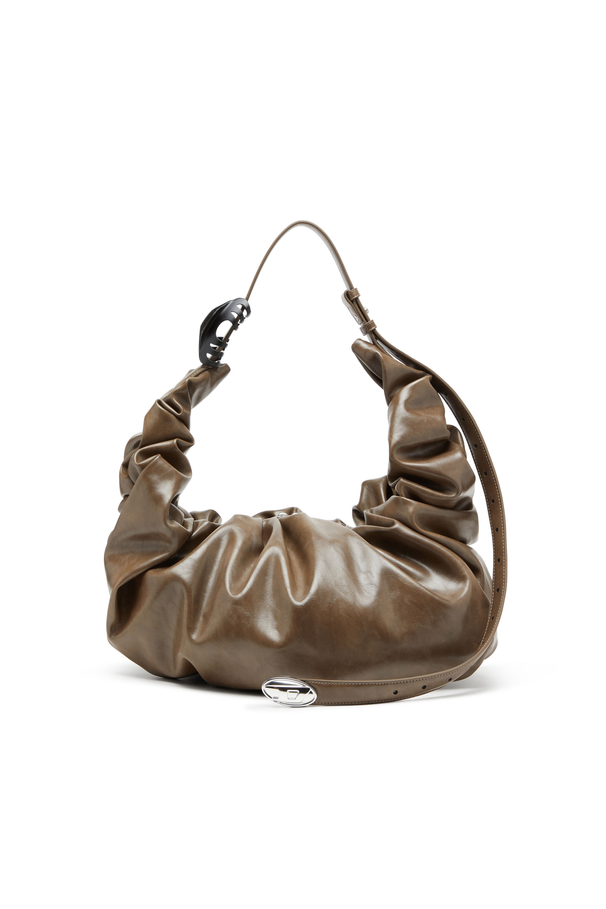 Diesel - GRAB-D HOBO L, Grab-D L-Borsa hobo grande in PU lucido scrunched Donna in ToBeDefined - 1