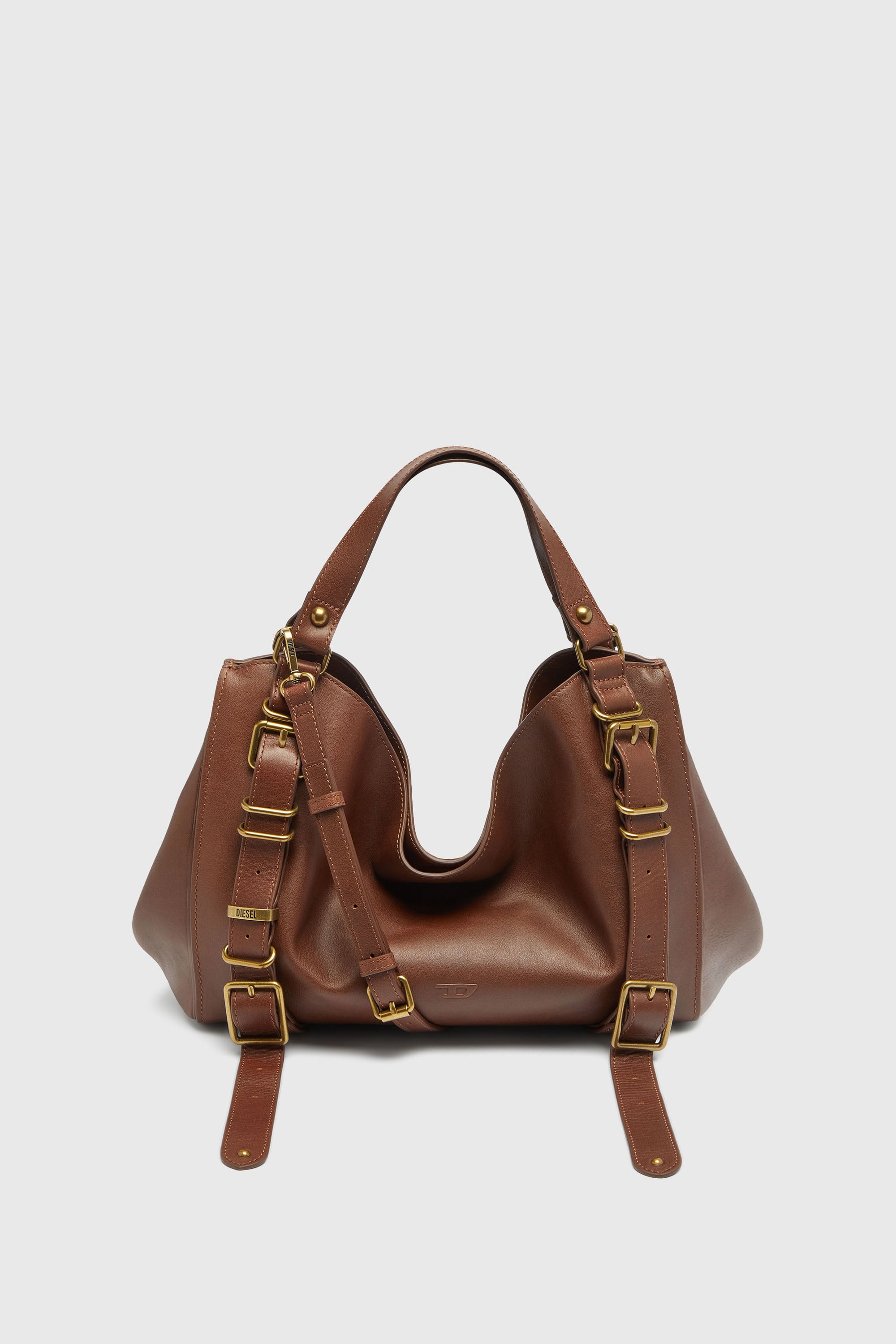 Diesel - D-ONE TOPHANDLE M, D-One-Borsa media a mano in pelle trattata Unisex in Marrone - 2