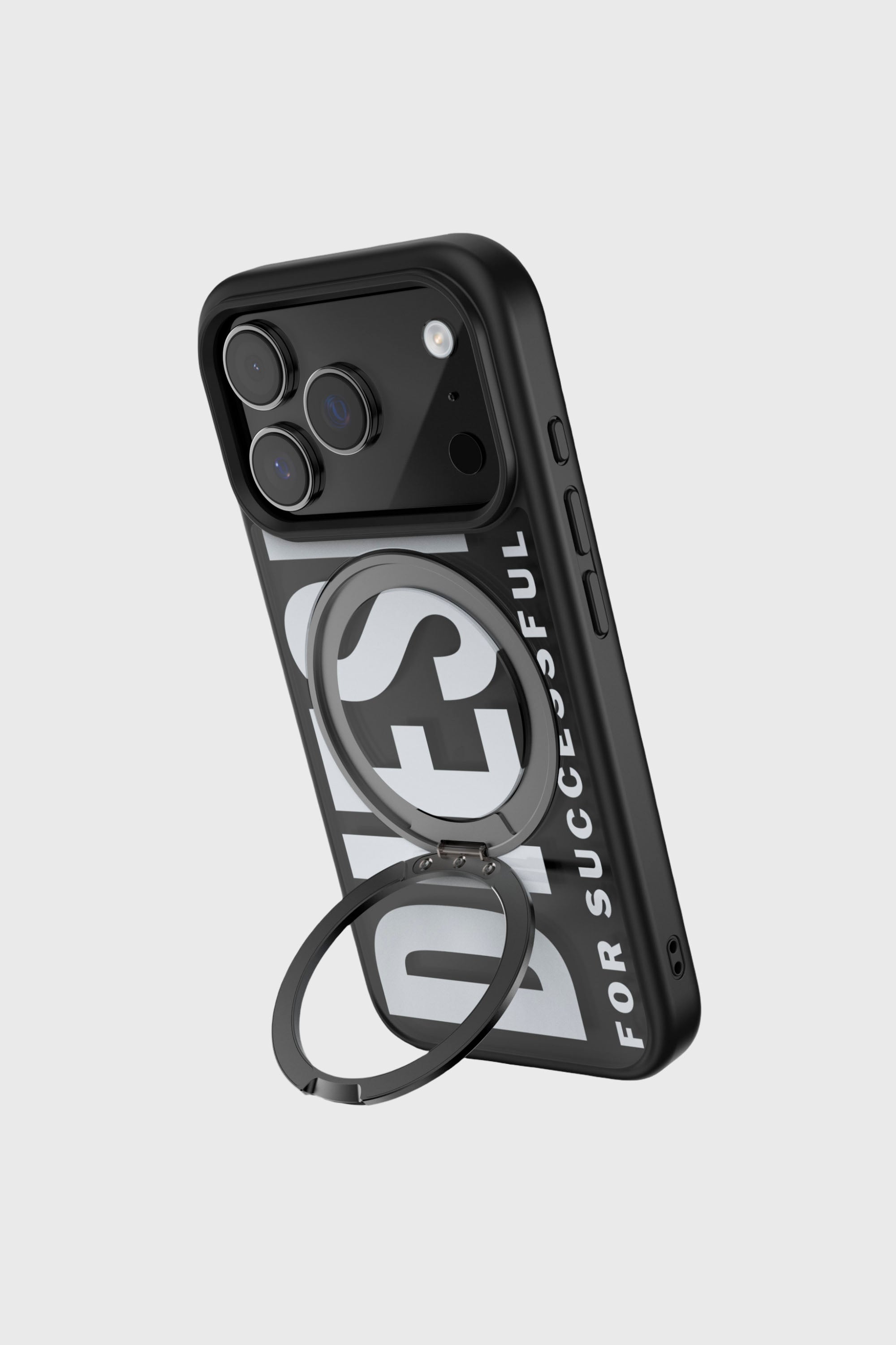 Diesel - 60405 RING STAND CASE RING STAND, Custodia Ringstand-Magsafe per iPhone 17 Pro Unisex in Nero - 2