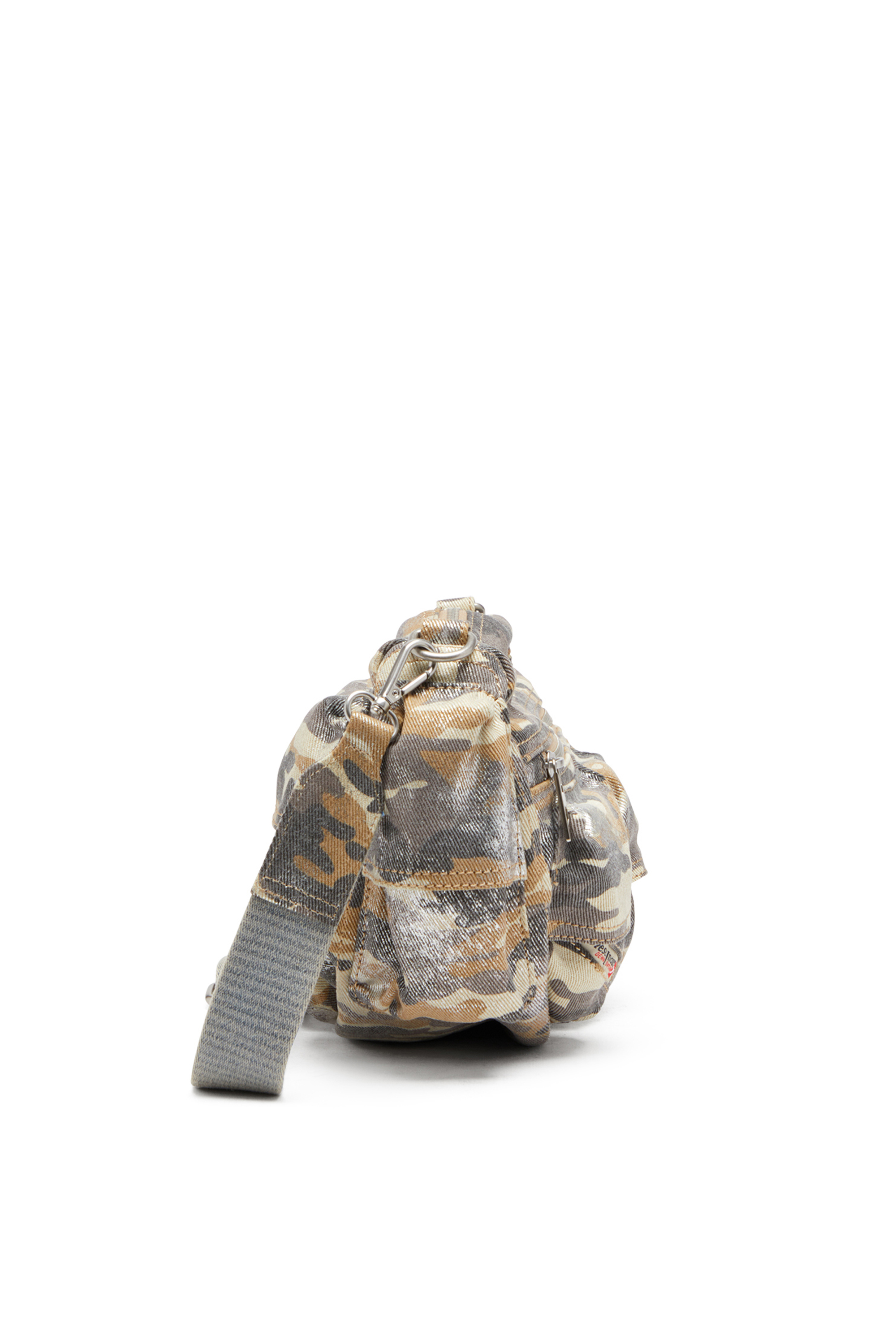 Diesel - MULTI-PKTS SHOULDER BAG X, Borsa multipocket in twill camouflage Donna in Multicolor - 3