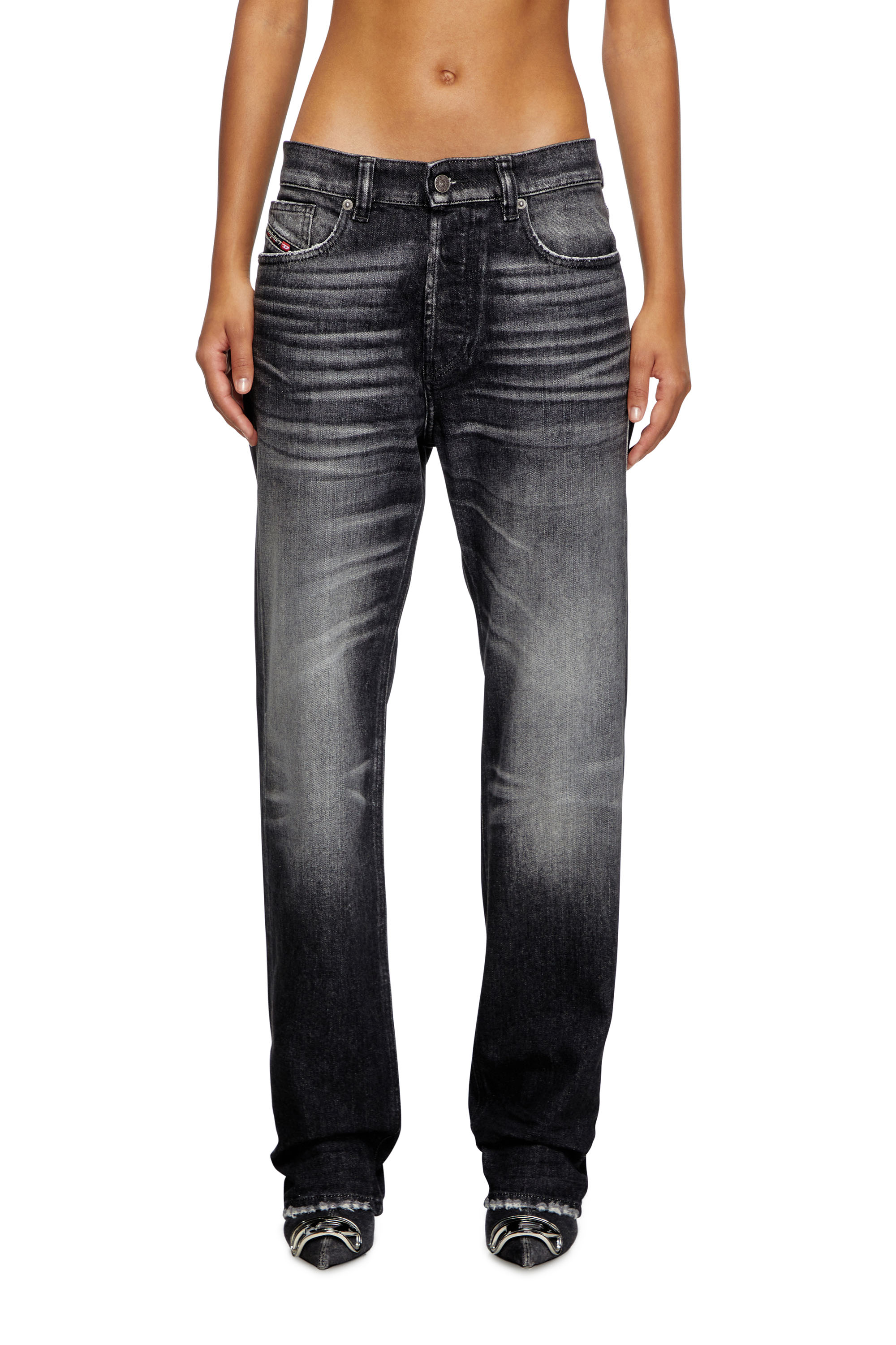 Diesel - Regular Jeans 1988 D-Ark 09L50 Donna, Nero/Grigio scuro - Image 1