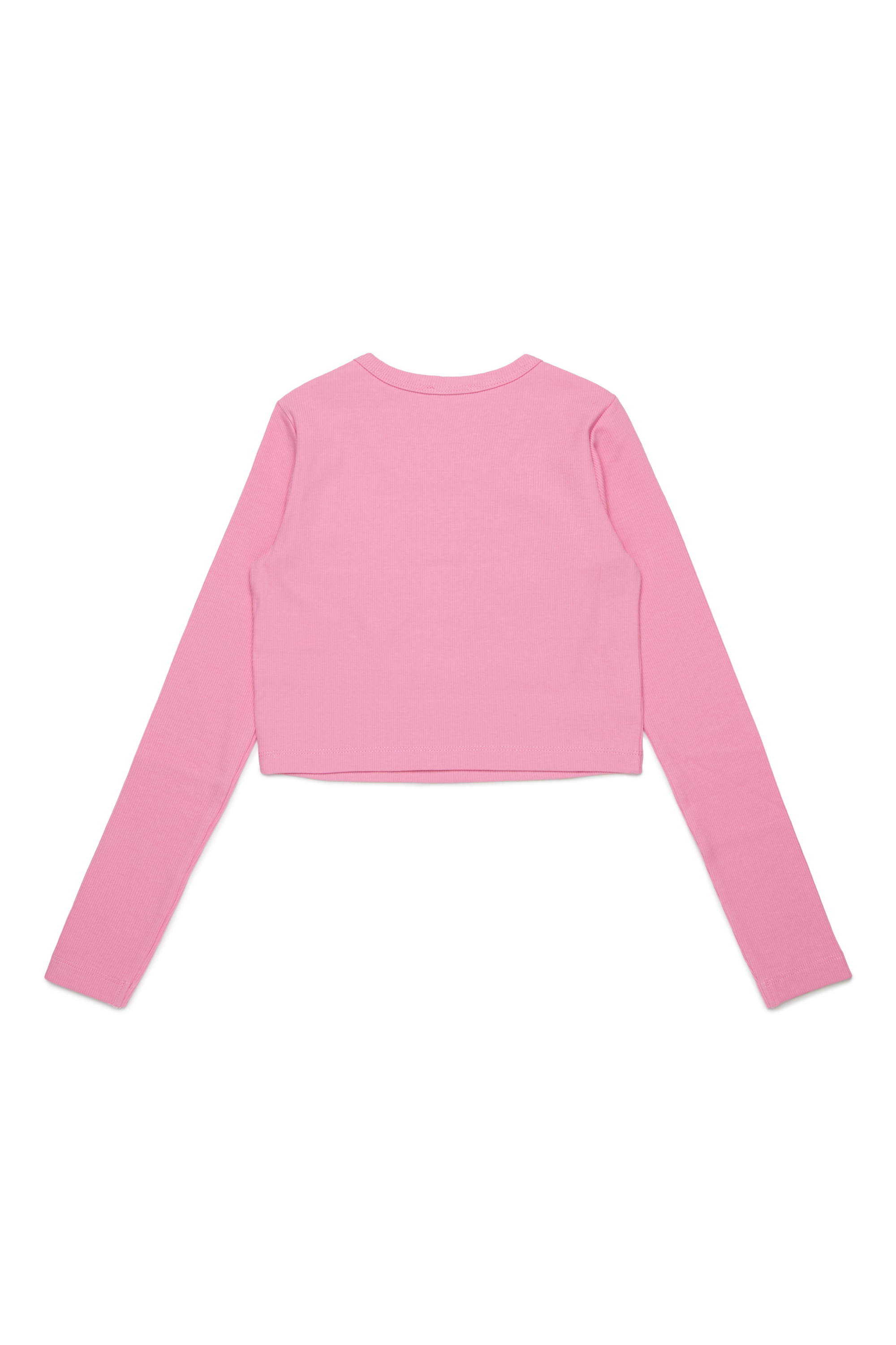 Diesel - TBALLETD, T-shirt in cotone con logo a contrasto Donna in Rosa - 2