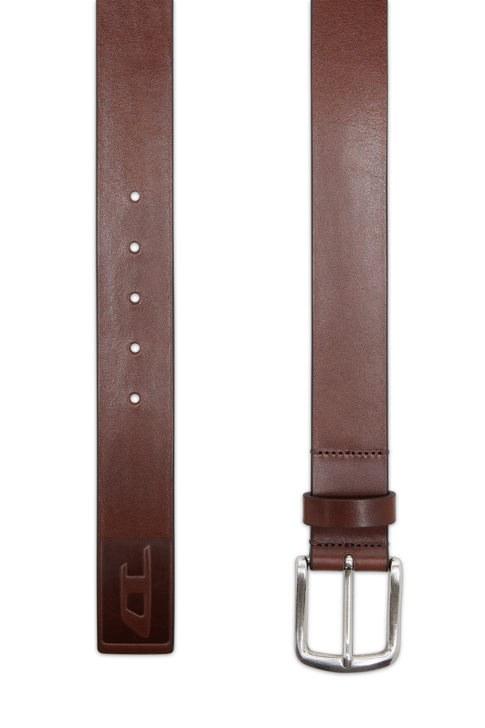 Diesel - B-FLAG-D EMBOSSED, Cintura 4 cm in pelle da con logo inciso Uomo in Marrone - 2