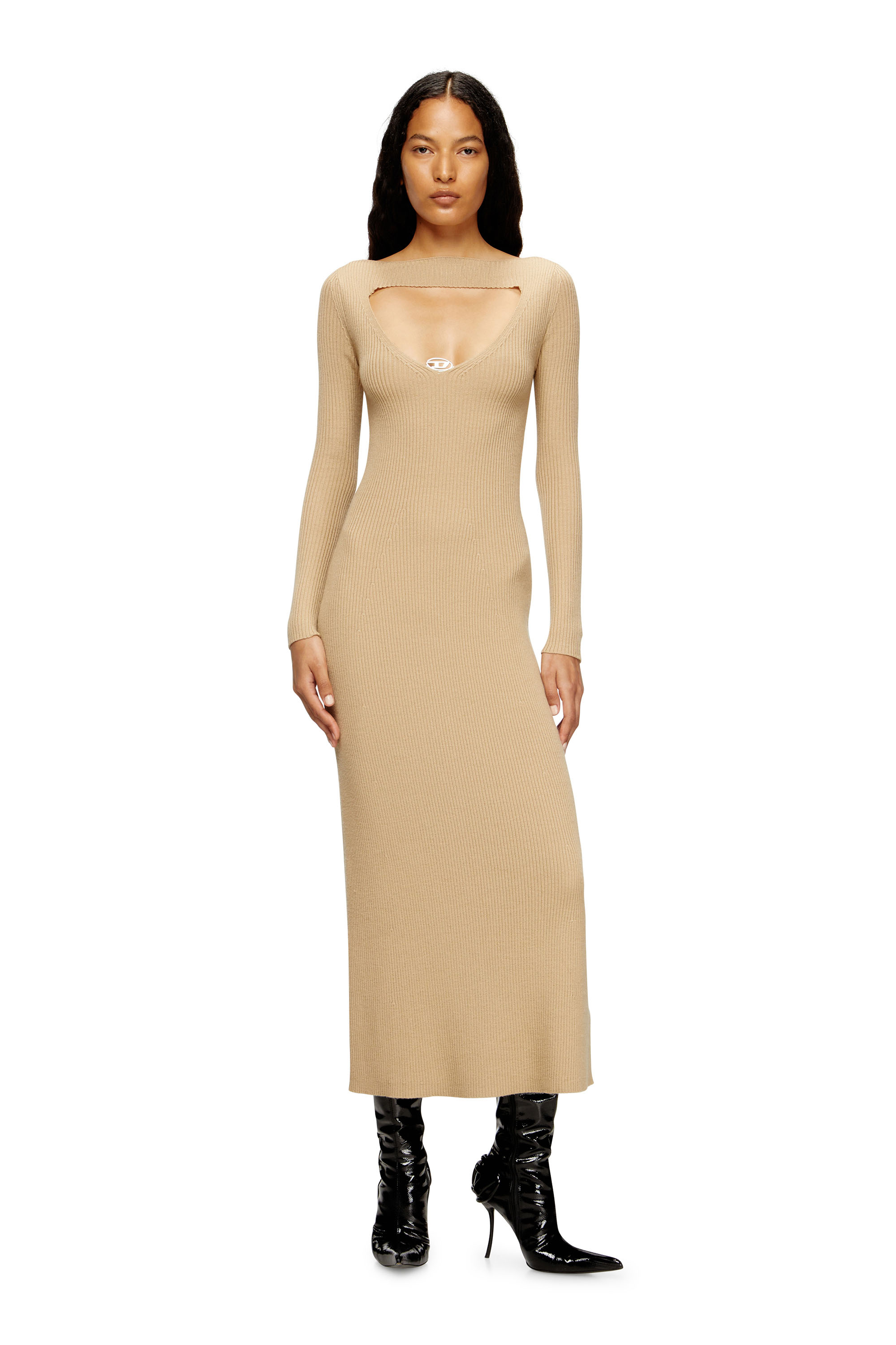 Diesel - M-OLONI, Abito midi in lana con intarsio Donna in ToBeDefined - 2