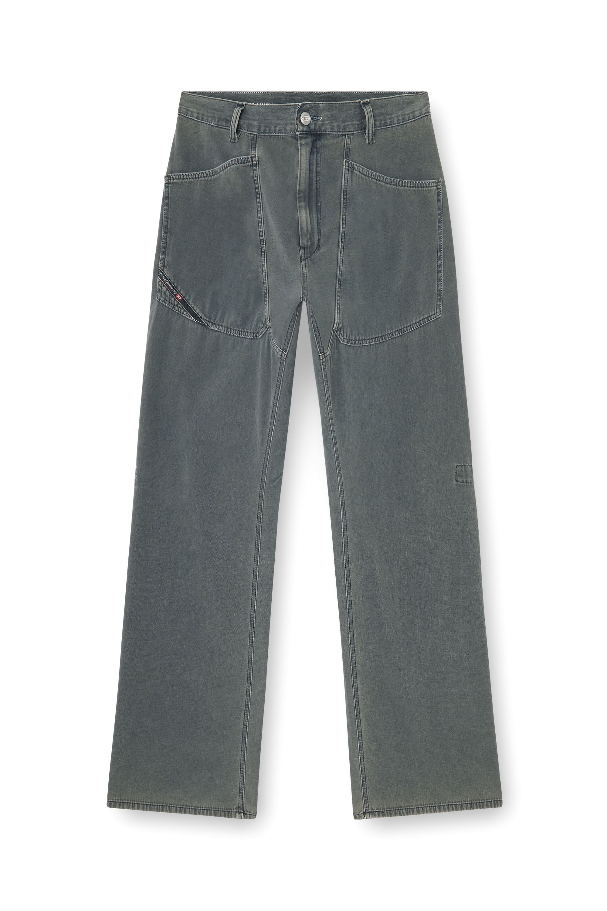 Diesel - Relaxed Jeans D-Zeta 068WR Uomo, Grigio - Image 3