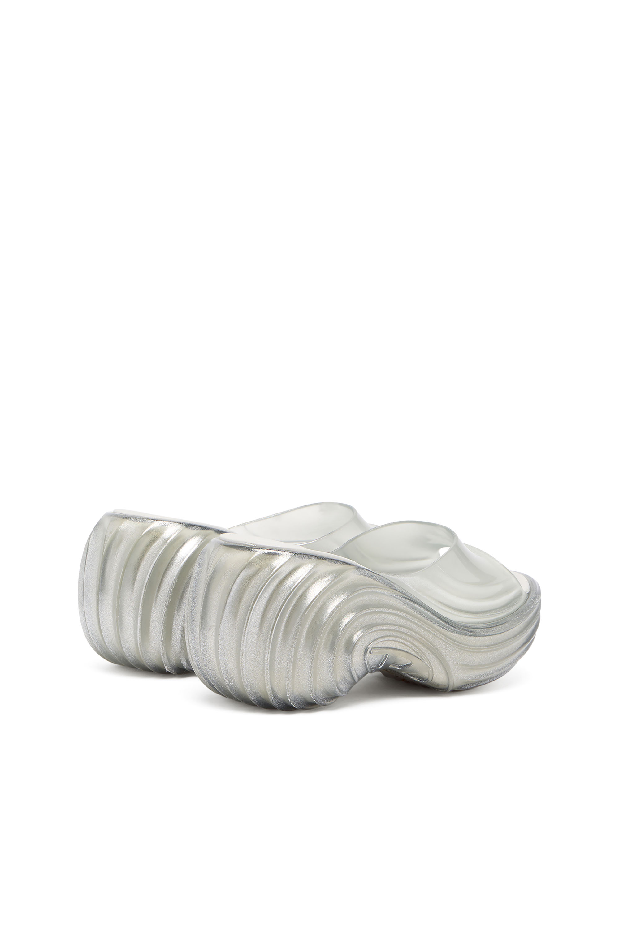 Diesel - MELISSA QUANTUM PLATFORM, Mule platform in Melflex&reg; Donna in Argento - 4