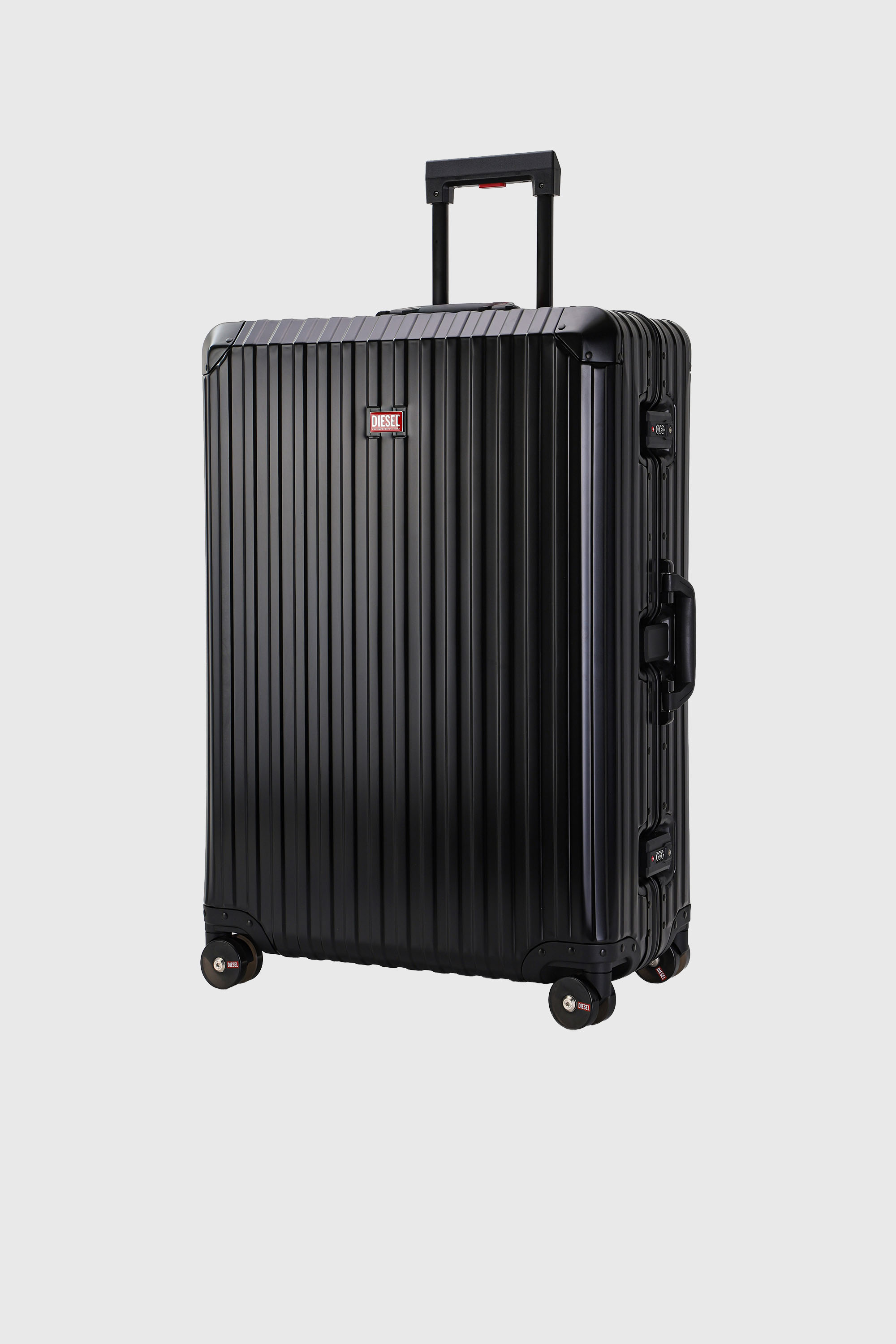 Diesel - DIESEL ALUMINUM TROLLEY- DSL002, Valigia in alluminio taglia L Unisex in Nero - 5