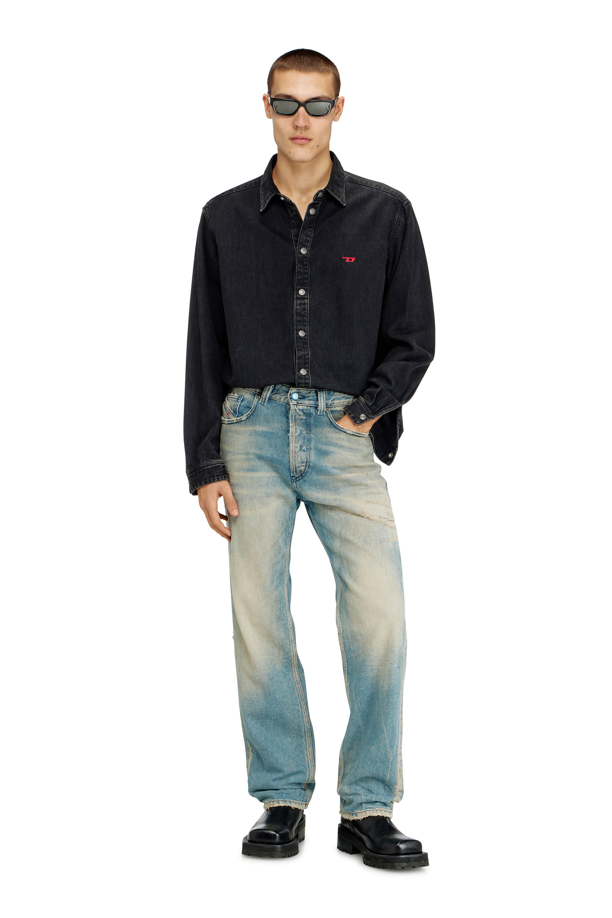 Diesel - Regular Jeans 2024 D-Macs 09N30 Uomo, Blu Chiaro - Image 2