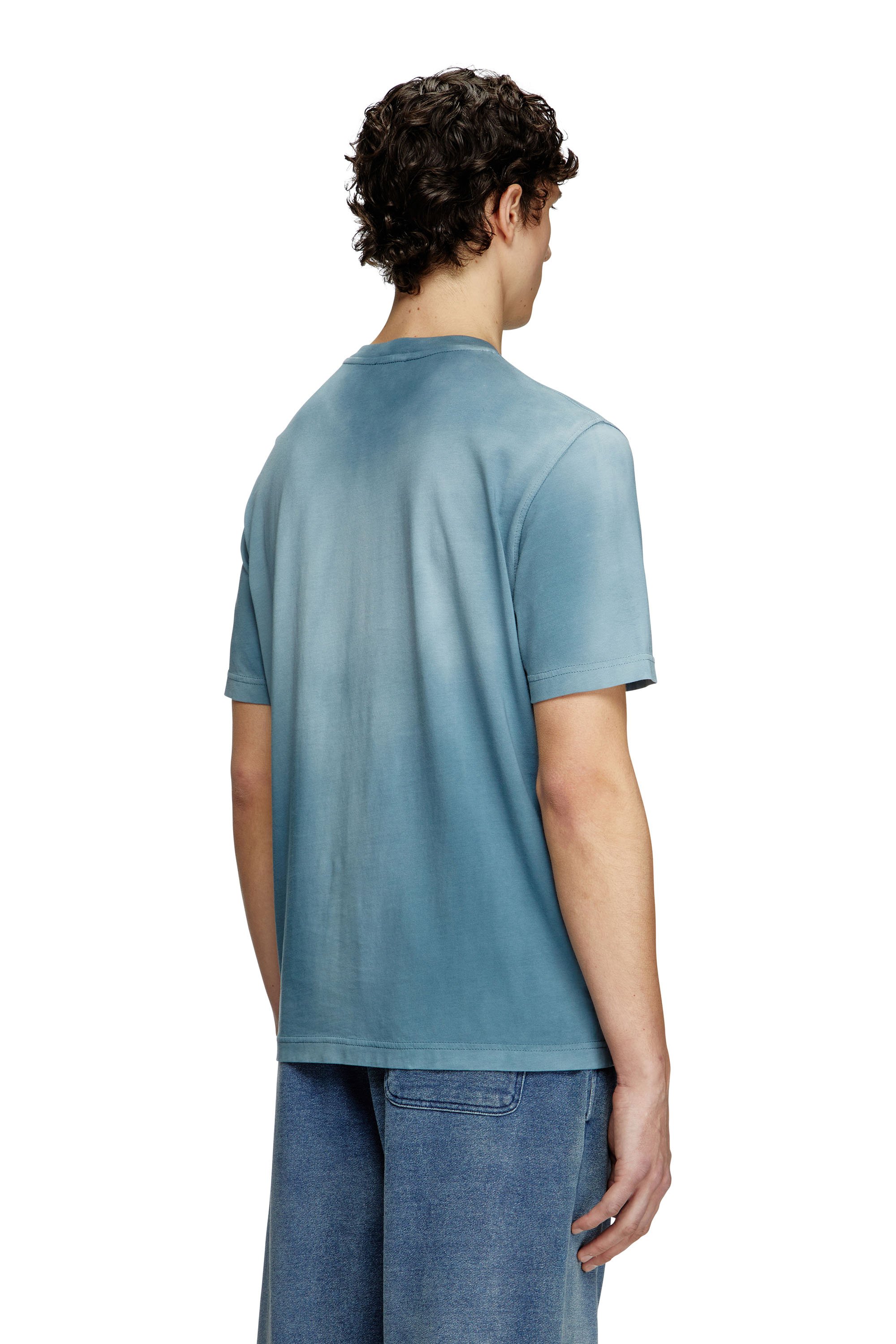 Diesel - T-ADJUST-R15, T-shirt con micro logo ricamato Uomo in Blu - 4