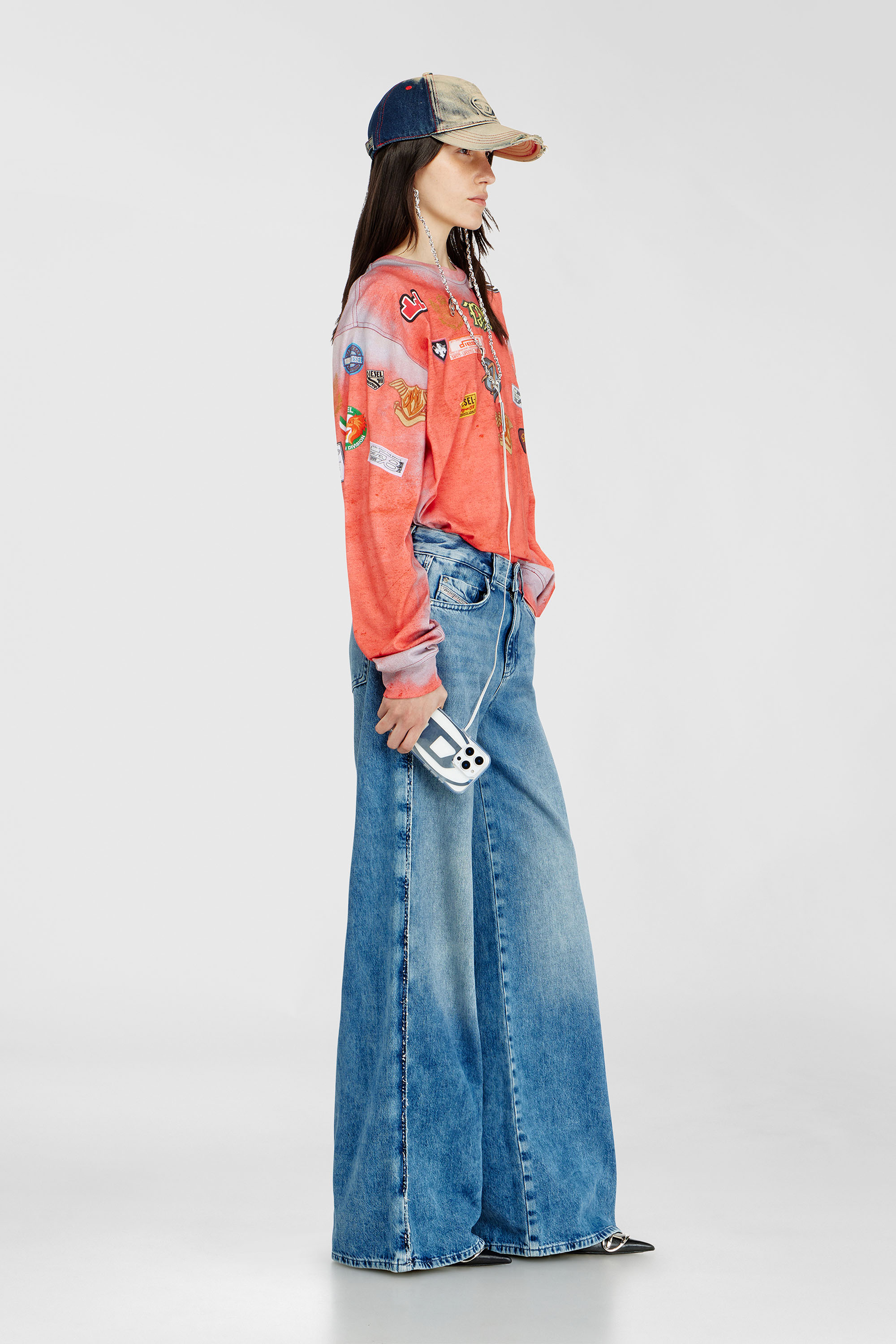 Diesel - Flare Jeans 1978 D-Akemi 0ADCJ Donna, Blu medio - Image 1