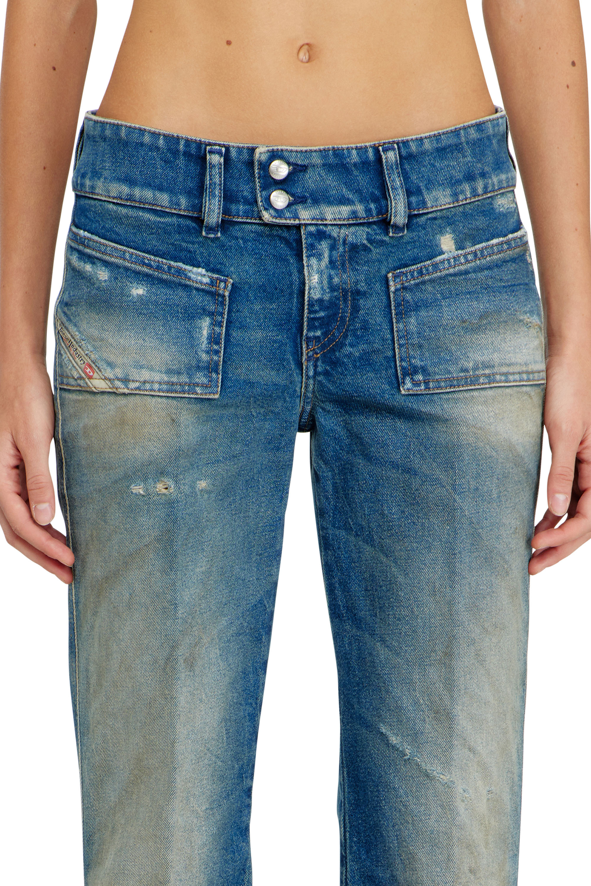 Diesel - Bootcut Jeans D-Hush 09N40 Donna, Blu medio - Image 4