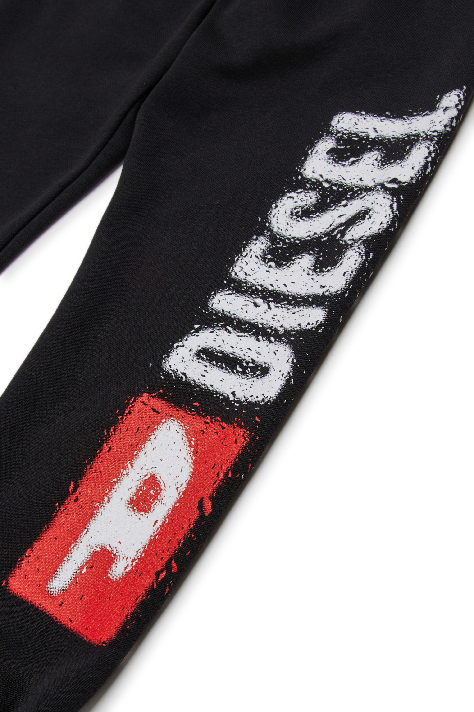 Diesel - PANTLI, Pantaloni da tuta in cotone con coulisse Uomo in Nero - 4