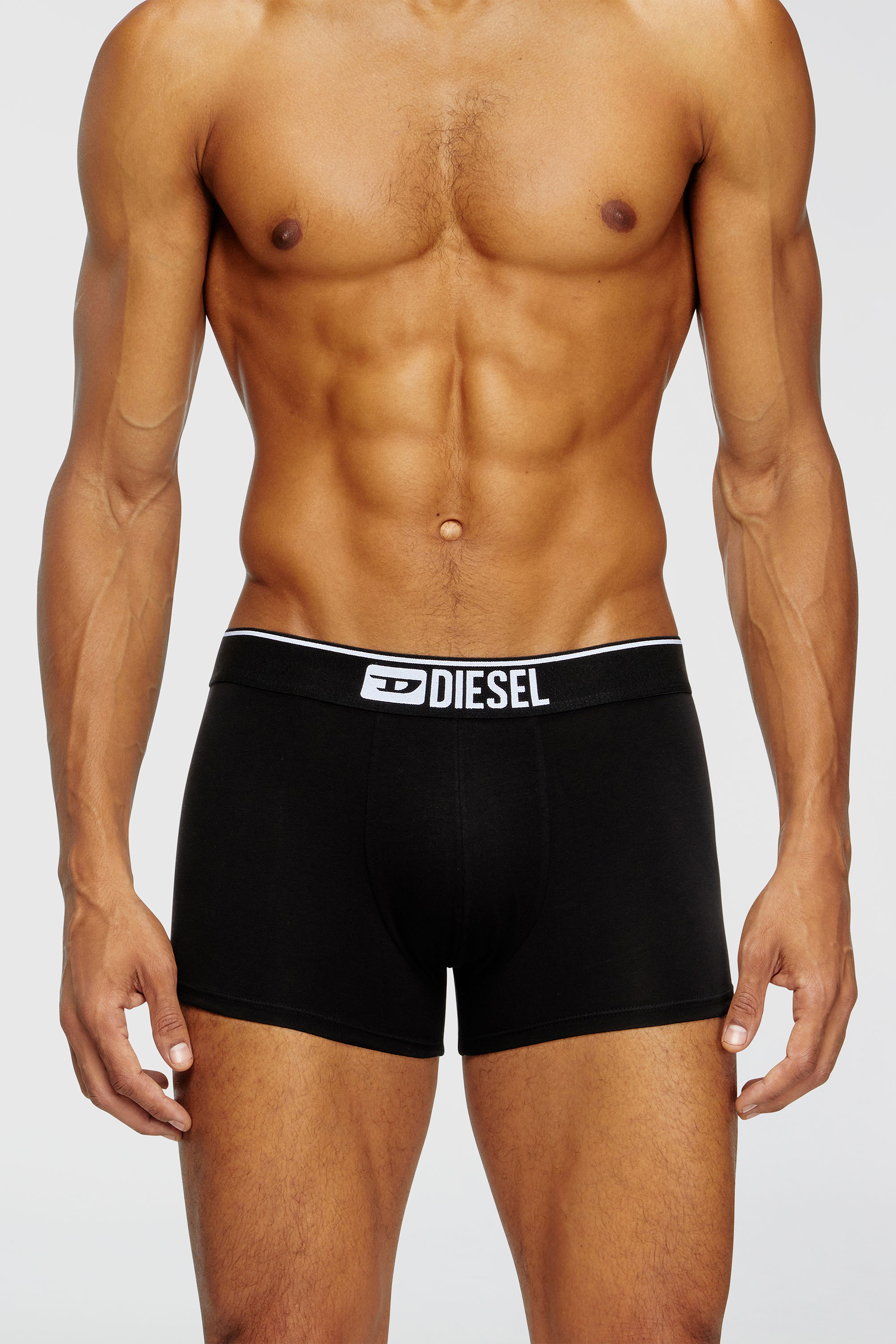 Diesel - UMBX-DAMIENTHREEPACK, Set da tre boxer tinta unita Uomo in Nero - 3