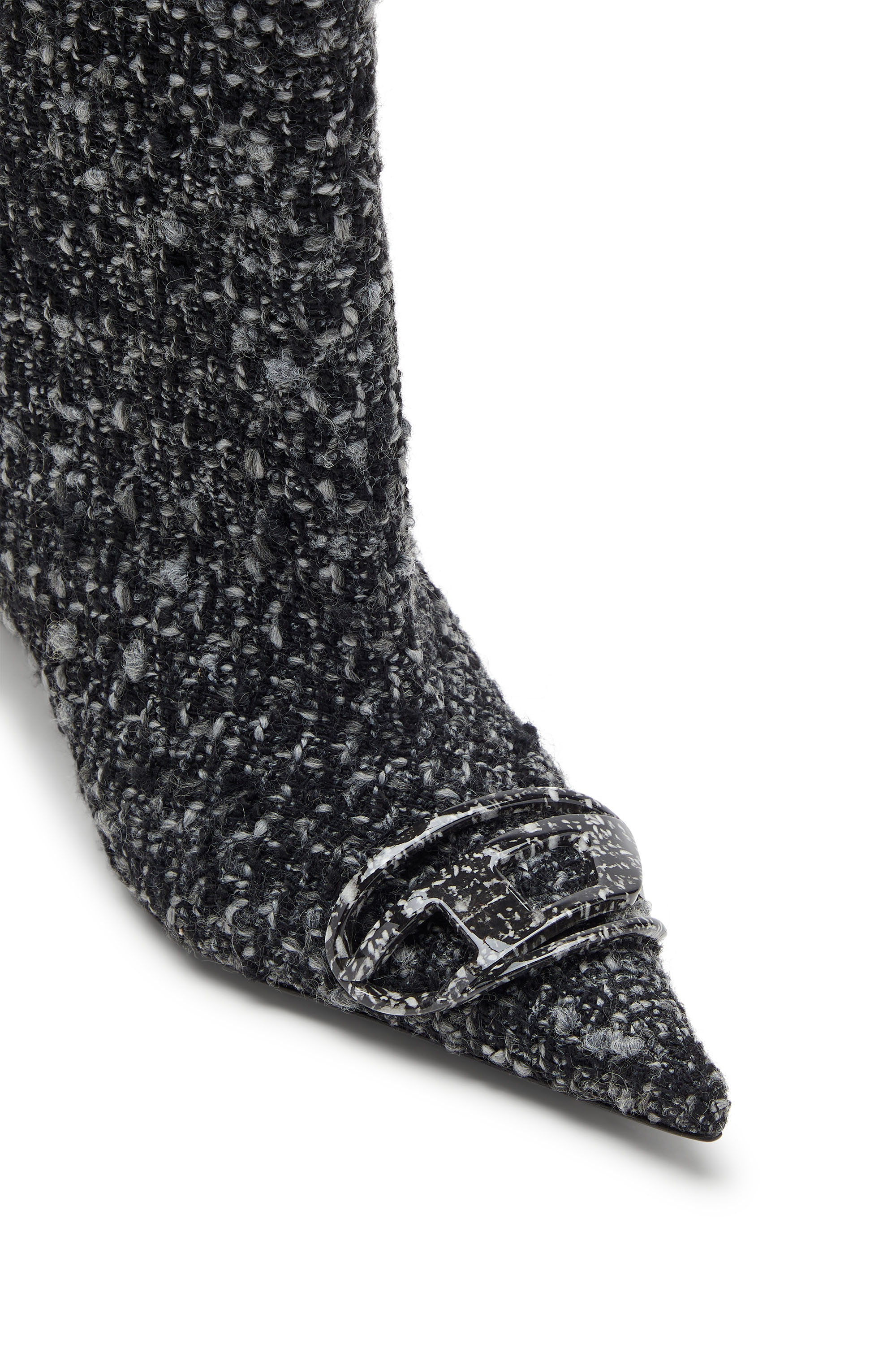 Diesel - D-VENUS 40 KB TUBE, D-Venus-Stivale knee-high in bouclé Donna in Nero - 4