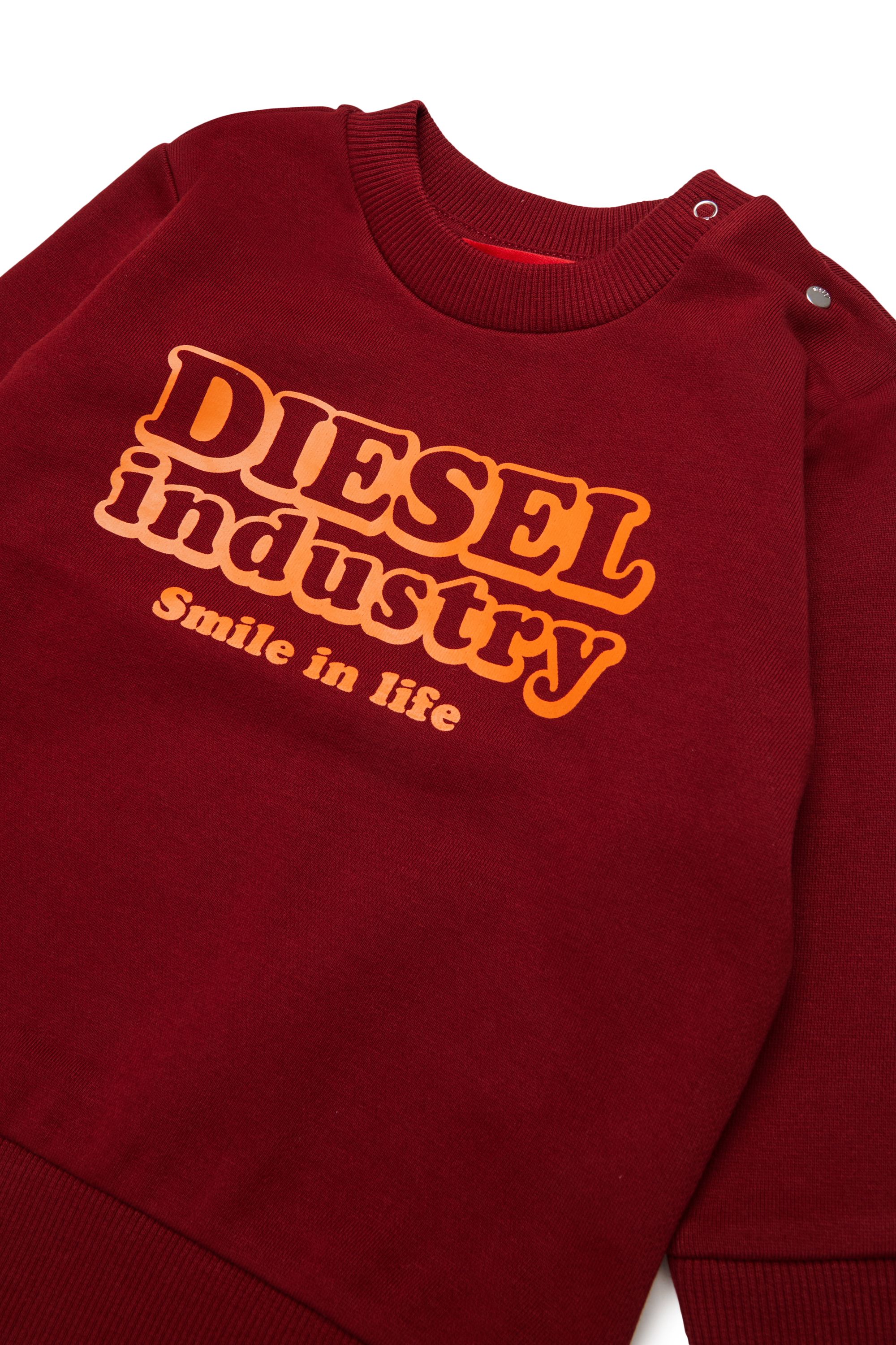 Diesel - SLODIMB, Felpa in cotone con stampa Diesel Industry Uomo in Rosso - 3